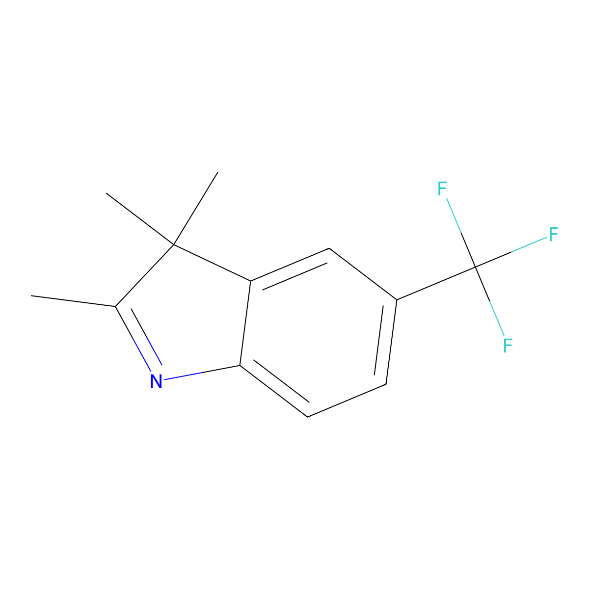 2,3,3-Trimethyl-5-(trifluoromethyl)indole molecular structure, CAS 81558-22-7