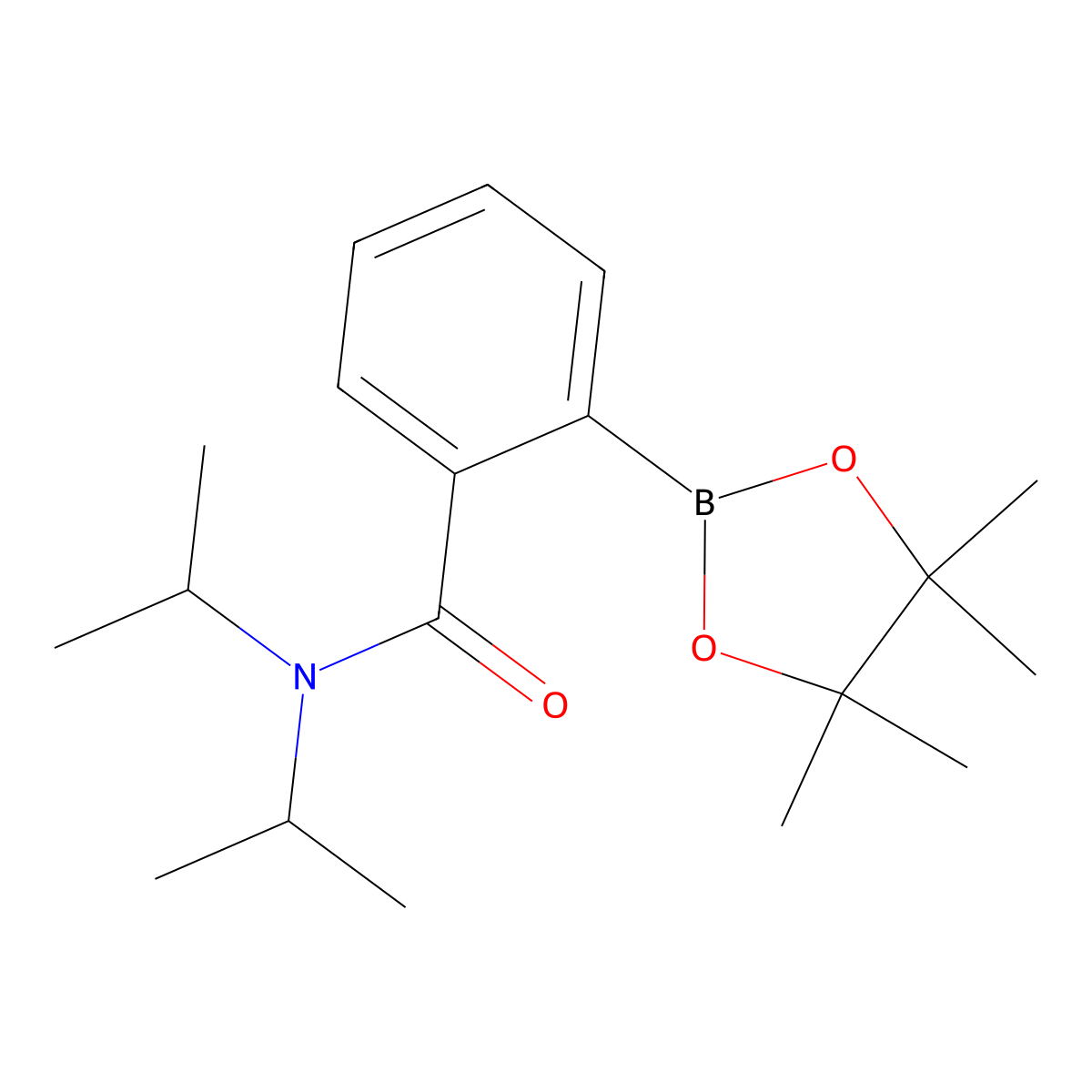 N,N-Bis(propan-2-yl)-2-(tetramethyl-1,3,2-dioxaborolan-2-yl)benzamide molecular structure, CAS 815581-73-8