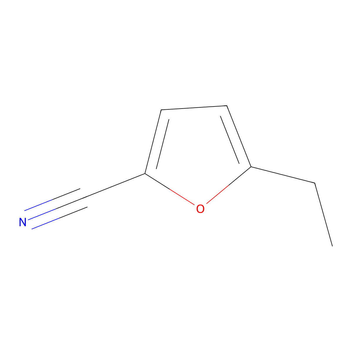 5-Ethylfuran-2-carbonitrile molecular structure, CAS 815587-49-6