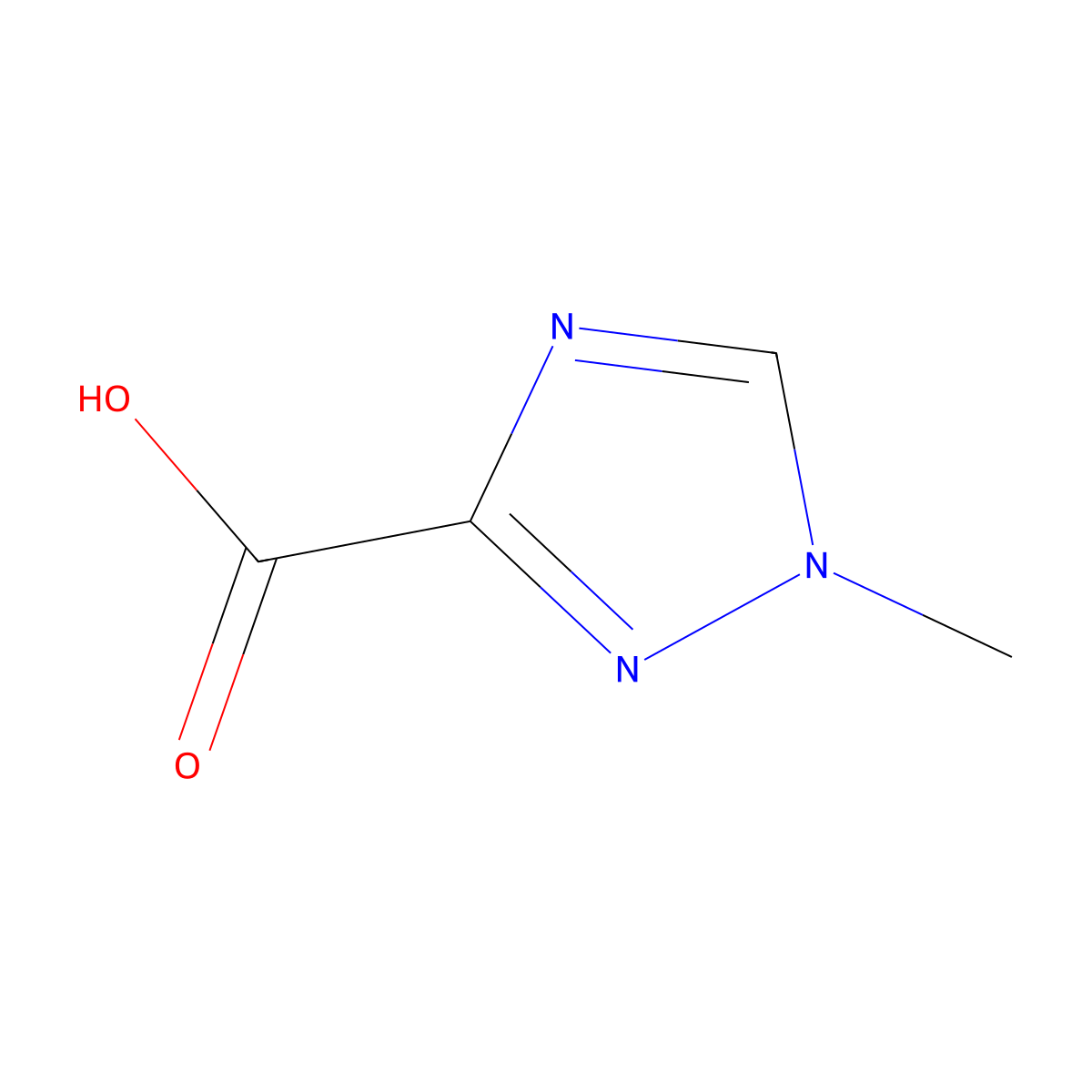 1-methyl-1H-1,2,4-triazole-3-carboxylic acid molecular structure, CAS 815588-82-0