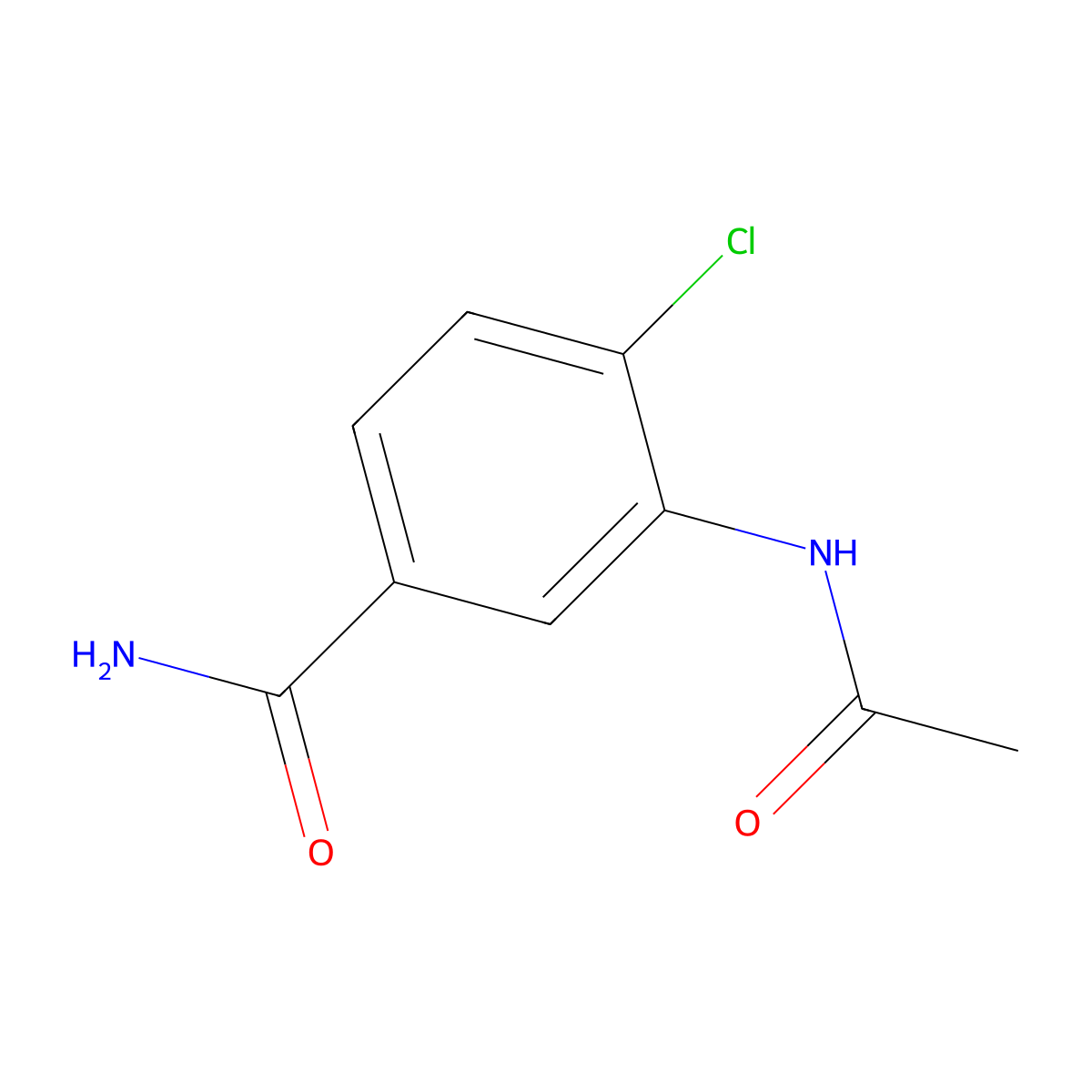 3-Acetamido-4-chlorobenzamide molecular structure, CAS 815597-88-7