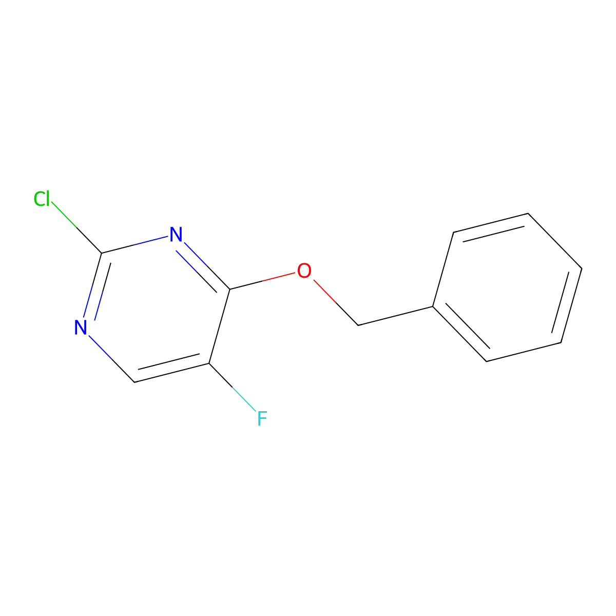2-Chloro-4-benzyloxy-5-fluoropyrimidine molecular structure, CAS 81560-11-4