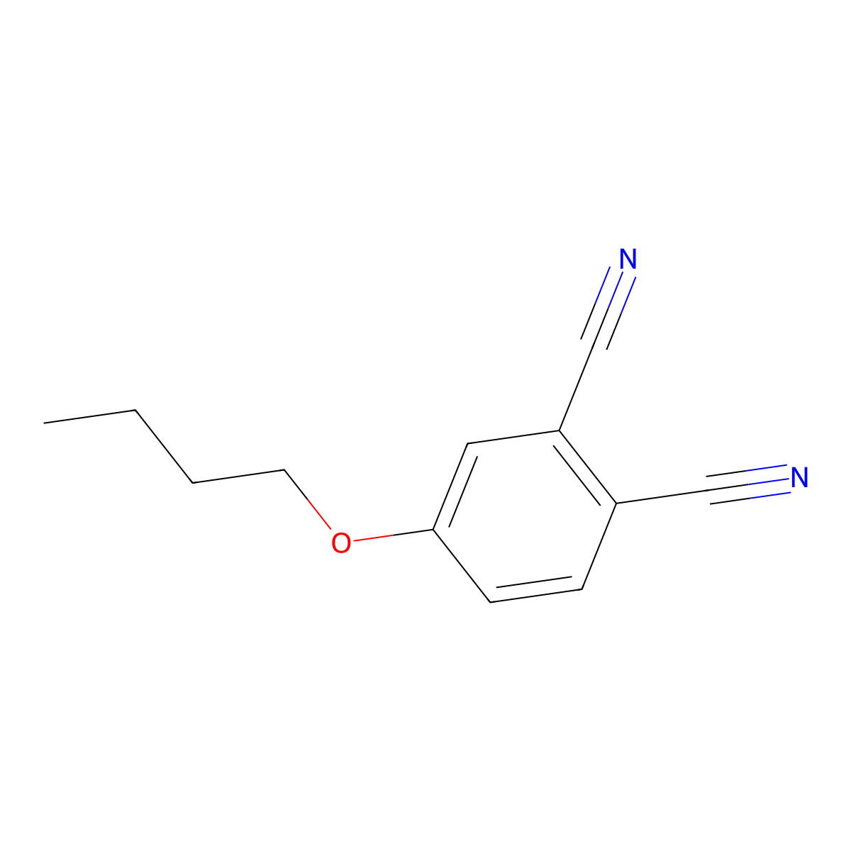 4-Butoxyphthalonitrile molecular structure, CAS 81560-32-9