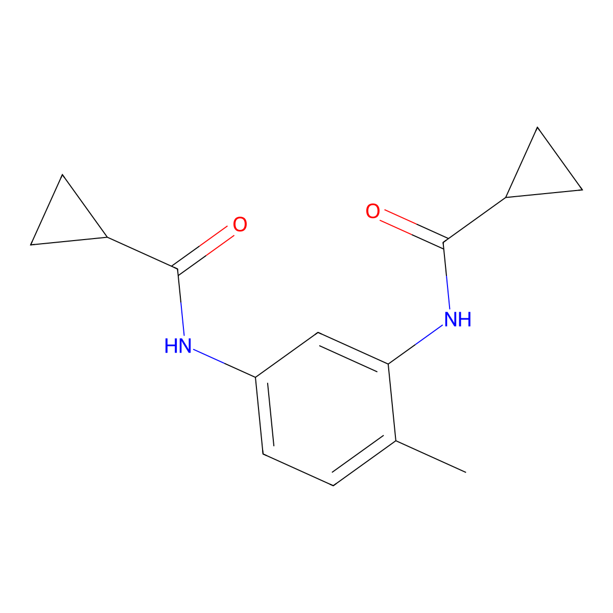 N-[3-(cyclopropanecarbonylamino)-4-methylphenyl]cyclopropanecarboxamide molecular structure, CAS 815603-87-3