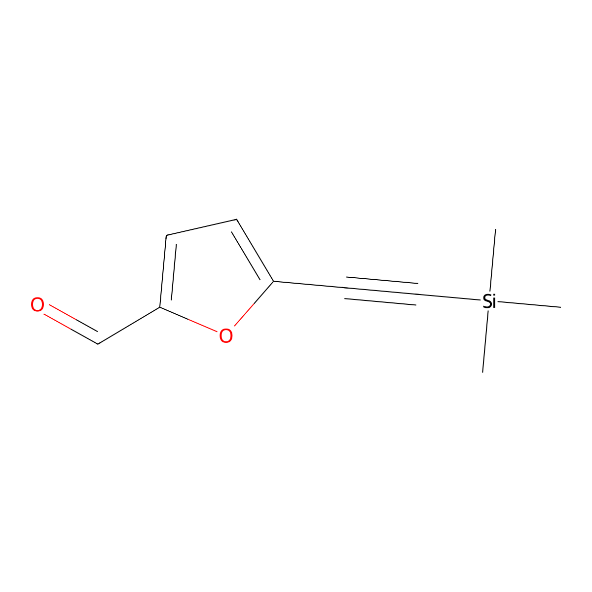 5-[2-(Trimethylsilyl)ethynyl]furan-2-carbaldehyde molecular structure, CAS 815609-95-1
