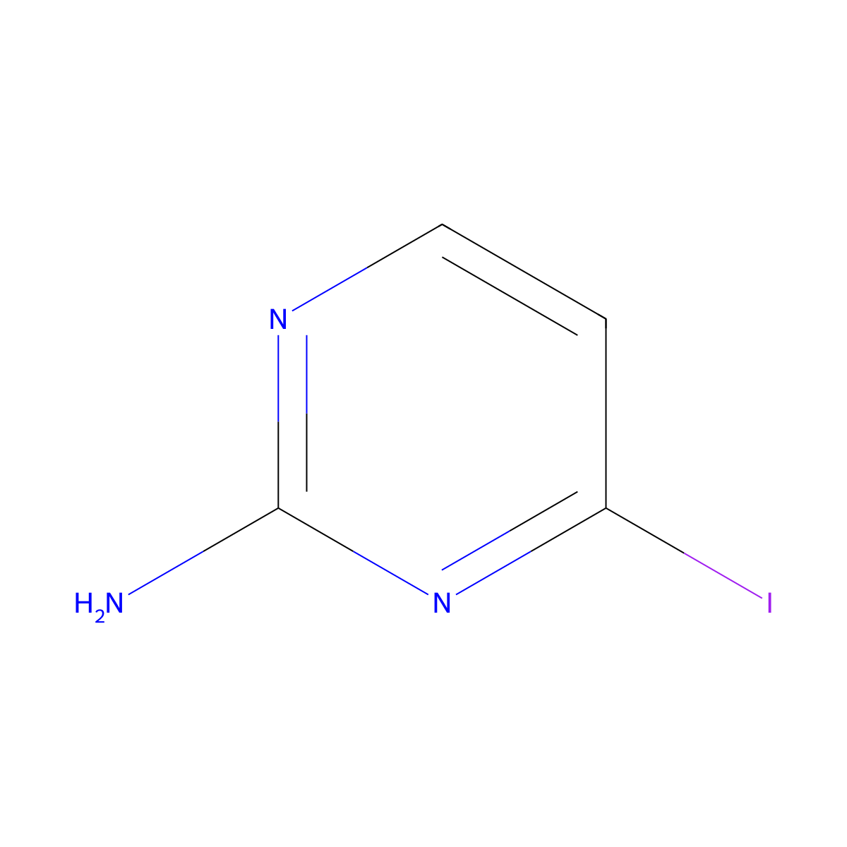 2-Amino-4-iodopyrimidine molecular structure, CAS 815610-16-3