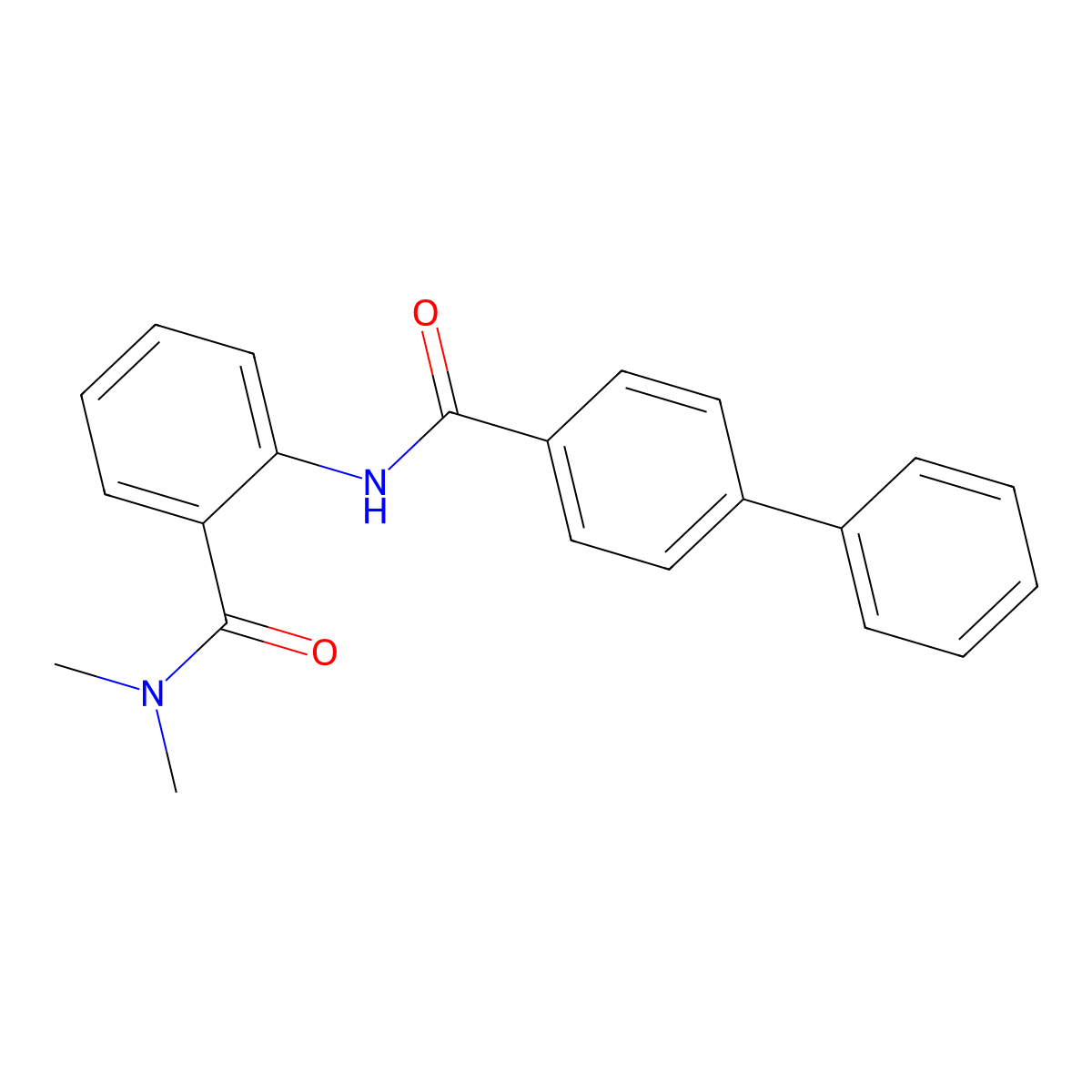 N,N-dimethyl-2-[(4-phenylbenzoyl)amino]benzamide molecular structure, CAS 815613-44-6
