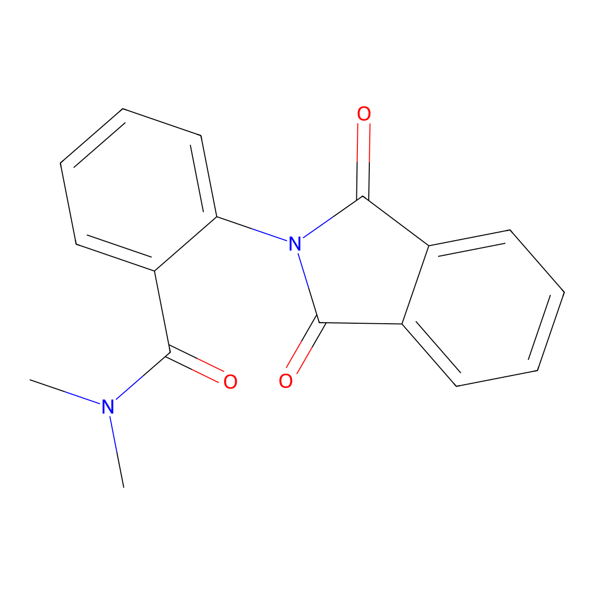 2-(1,3-dioxoisoindol-2-yl)-N,N-dimethylbenzamide molecular structure, CAS 815613-45-7
