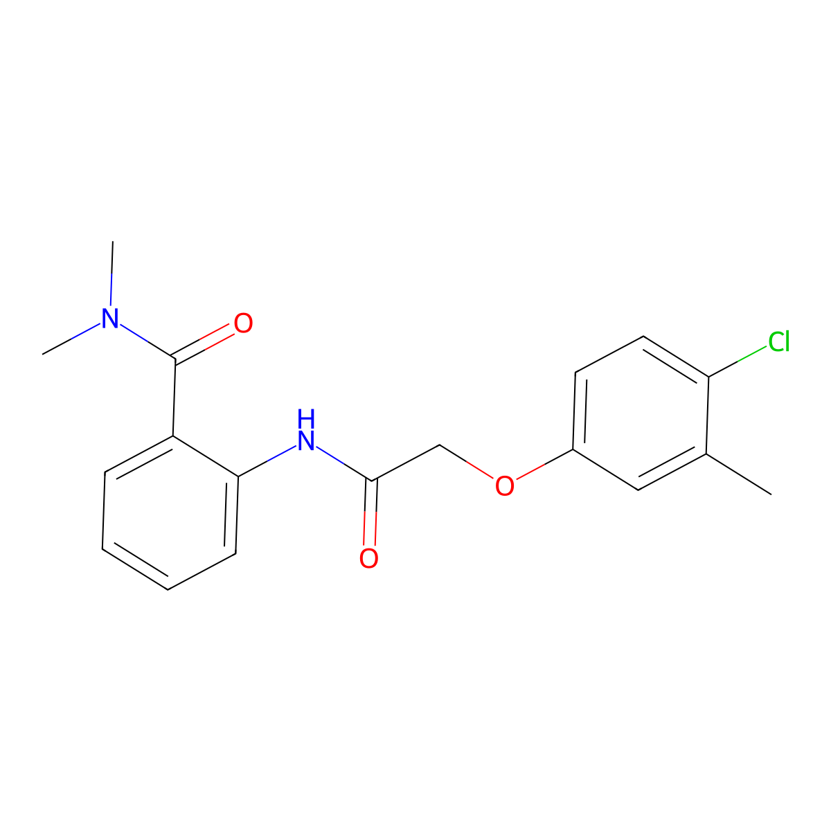 2-{[(4-chloro-3-methylphenoxy)acetyl]amino}-N,N-dimethylbenzamide molecular structure, CAS 815613-48-0