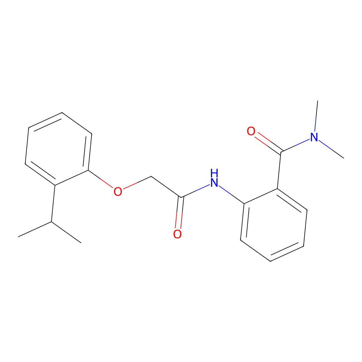 2-{[(2-isopropylphenoxy)acetyl]amino}-N,N-dimethylbenzamide molecular structure, CAS 815613-50-4