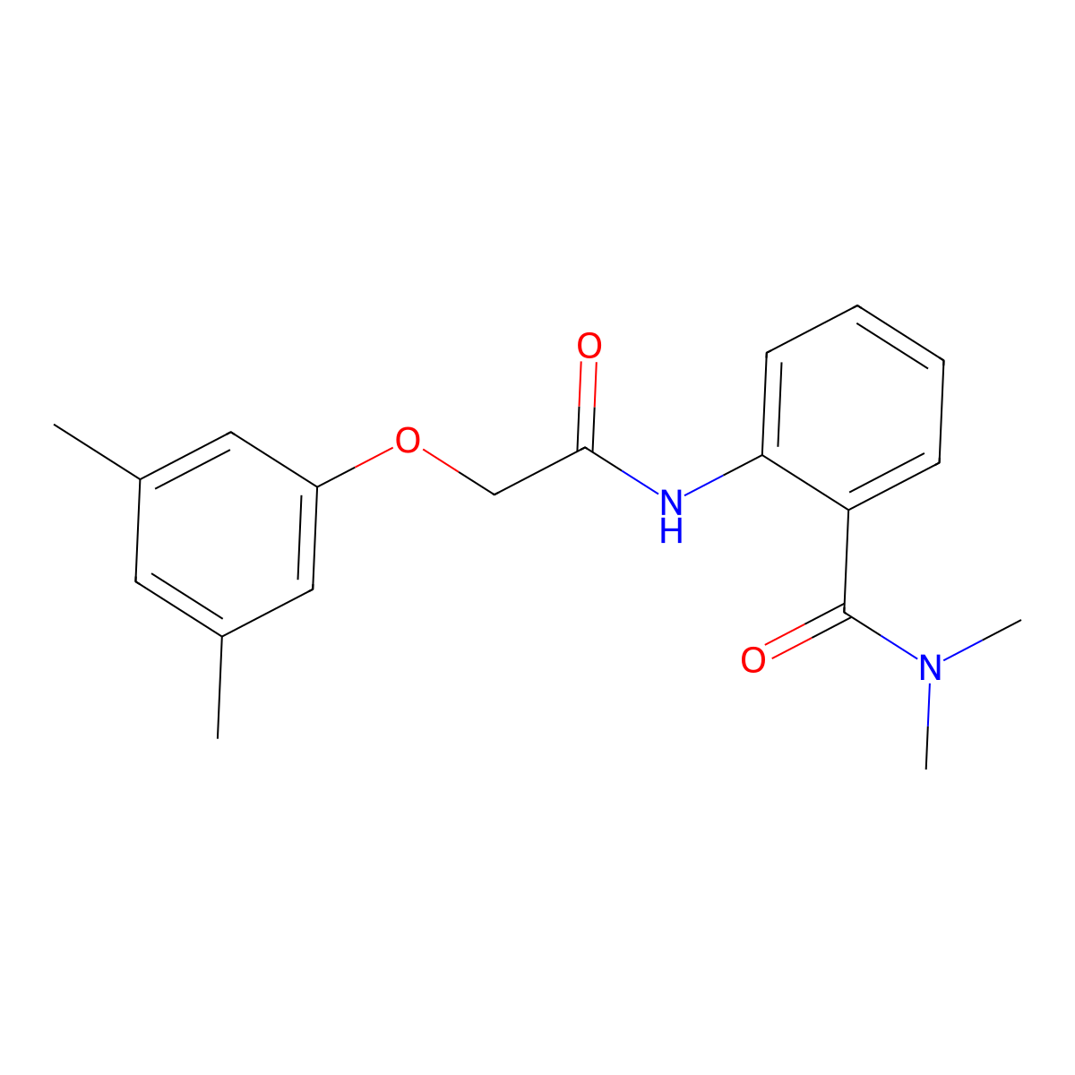 2-{[(3,5-dimethylphenoxy)acetyl]amino}-N,N-dimethylbenzamide molecular structure, CAS 815613-53-7