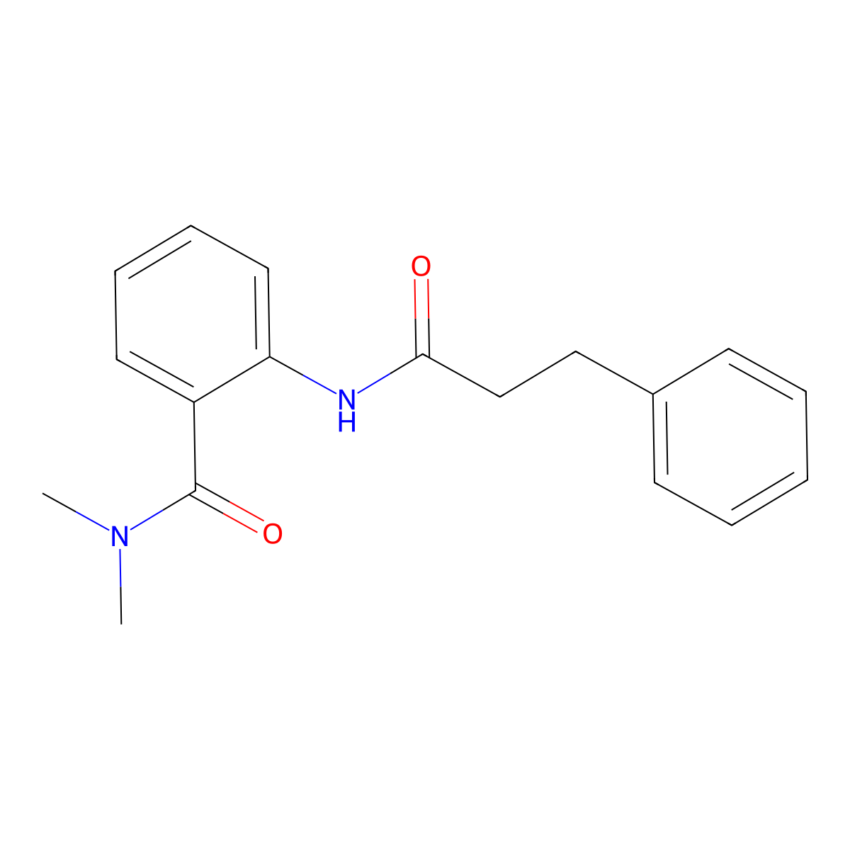 N,N-dimethyl-2-(3-phenylpropanoylamino)benzamide molecular structure, CAS 815613-69-5