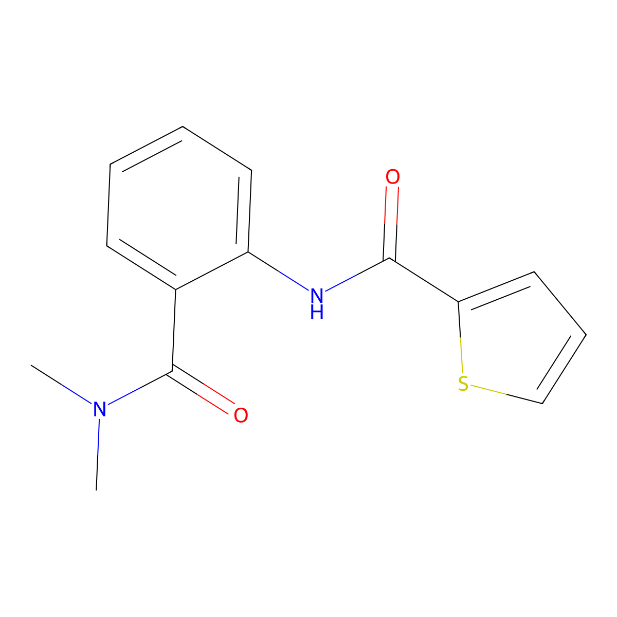 N-[2-(dimethylcarbamoyl)phenyl]thiophene-2-carboxamide molecular structure, CAS 815613-75-3