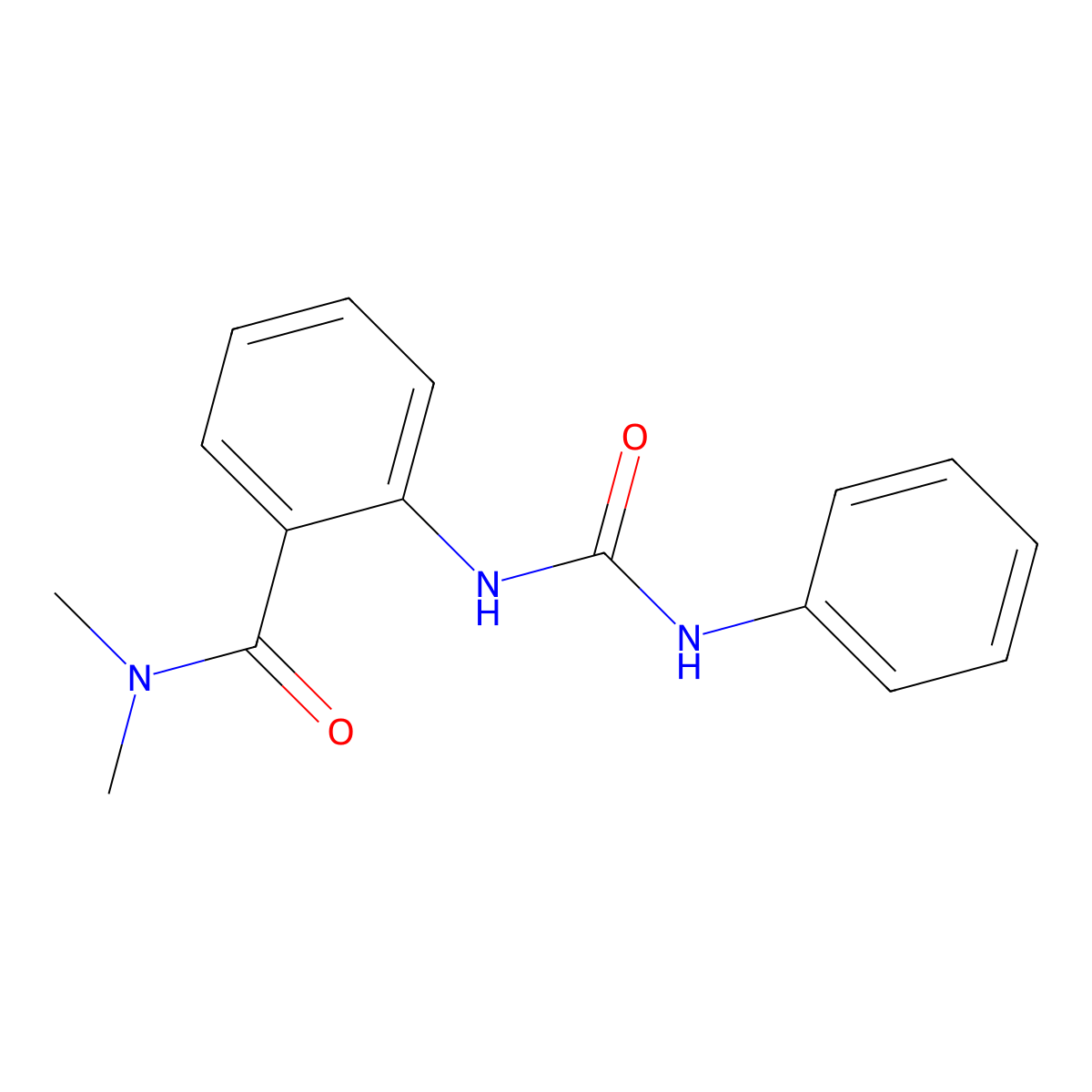 N,N-dimethyl-2-(phenylcarbamoylamino)benzamide molecular structure, CAS 815613-84-4