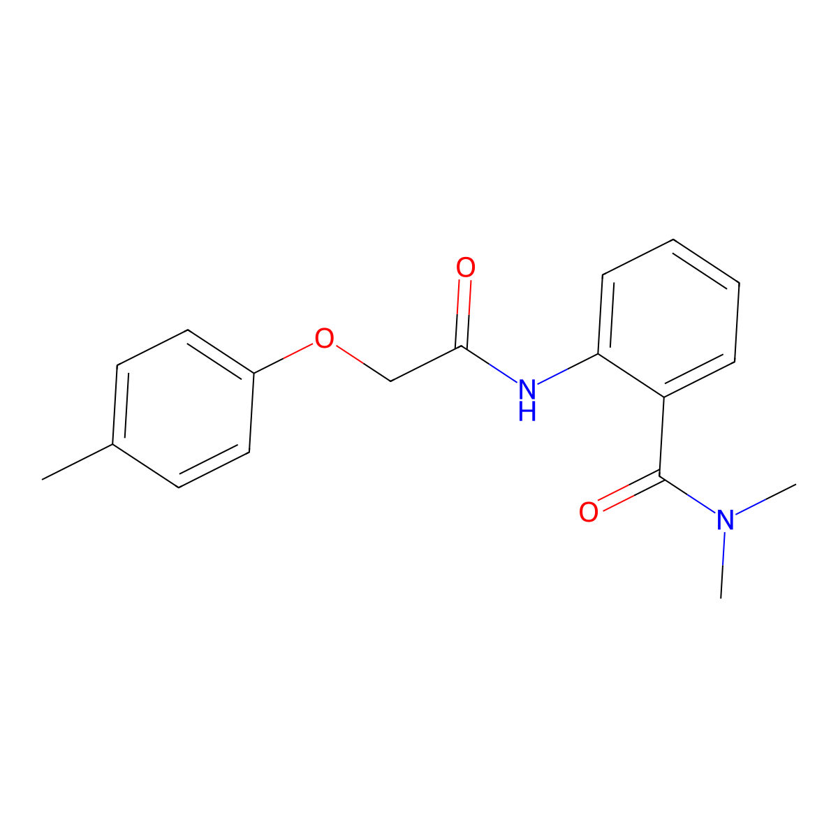 N,N-dimethyl-2-{[(4-methylphenoxy)acetyl]amino}benzamide molecular structure, CAS 815613-86-6