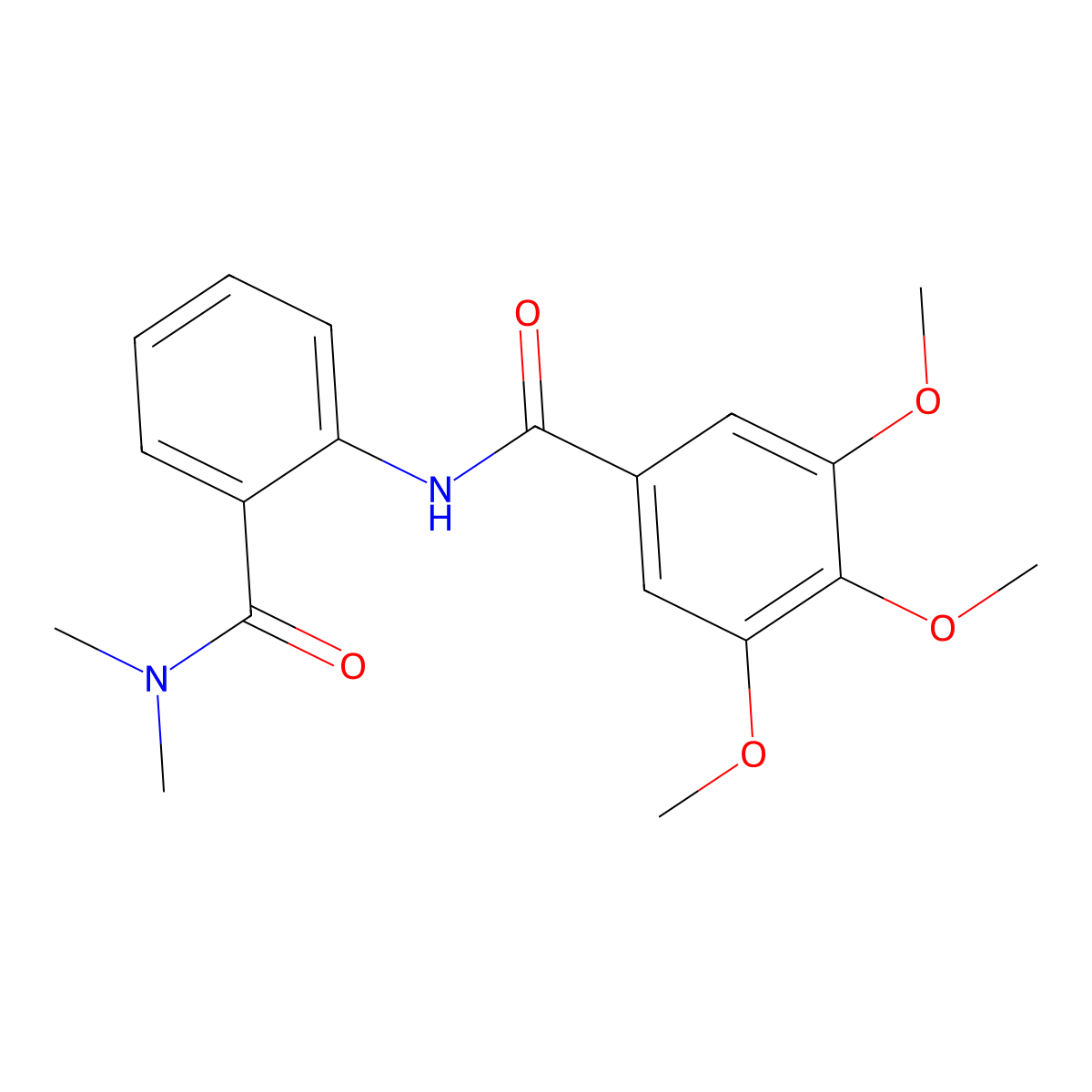 N-[2-(dimethylcarbamoyl)phenyl]-3,4,5-trimethoxybenzamide molecular structure, CAS 815613-95-7