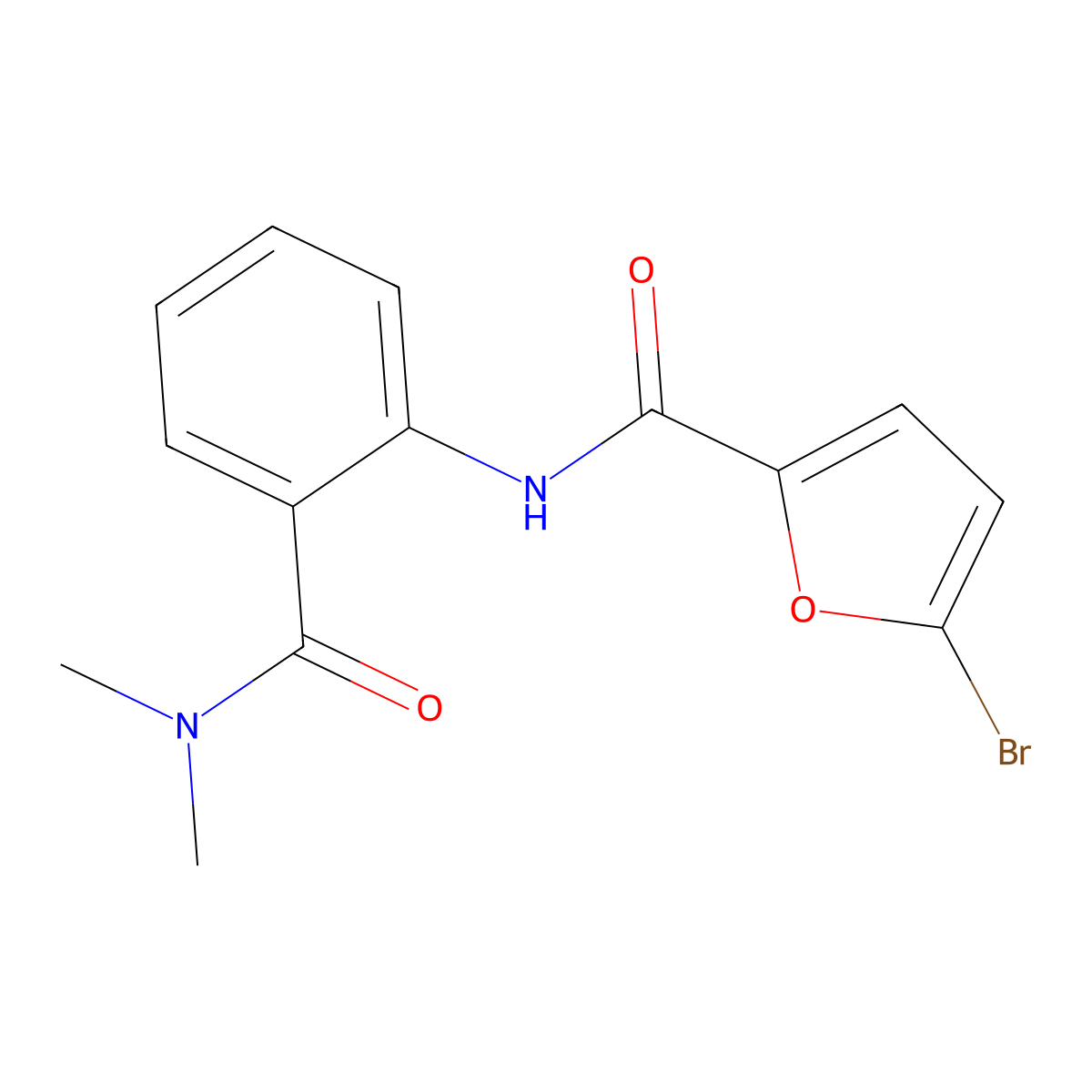 5-bromo-N-[2-(dimethylcarbamoyl)phenyl]furan-2-carboxamide molecular structure, CAS 815614-00-7