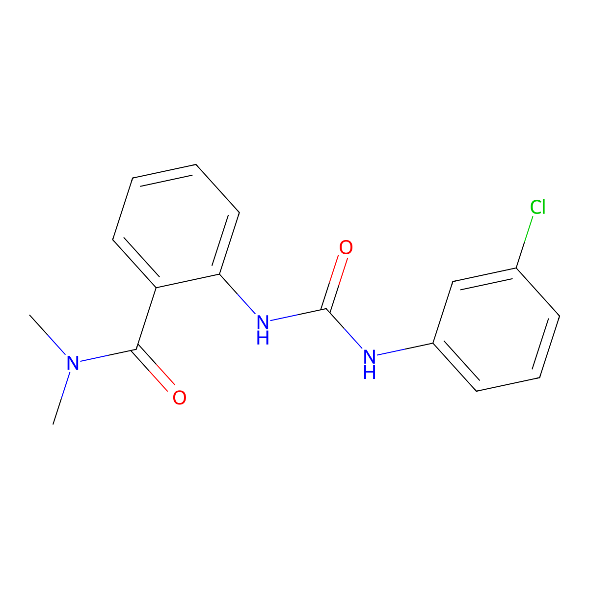 2-[(3-chlorophenyl)carbamoylamino]-N,N-dimethylbenzamide molecular structure, CAS 815614-32-5