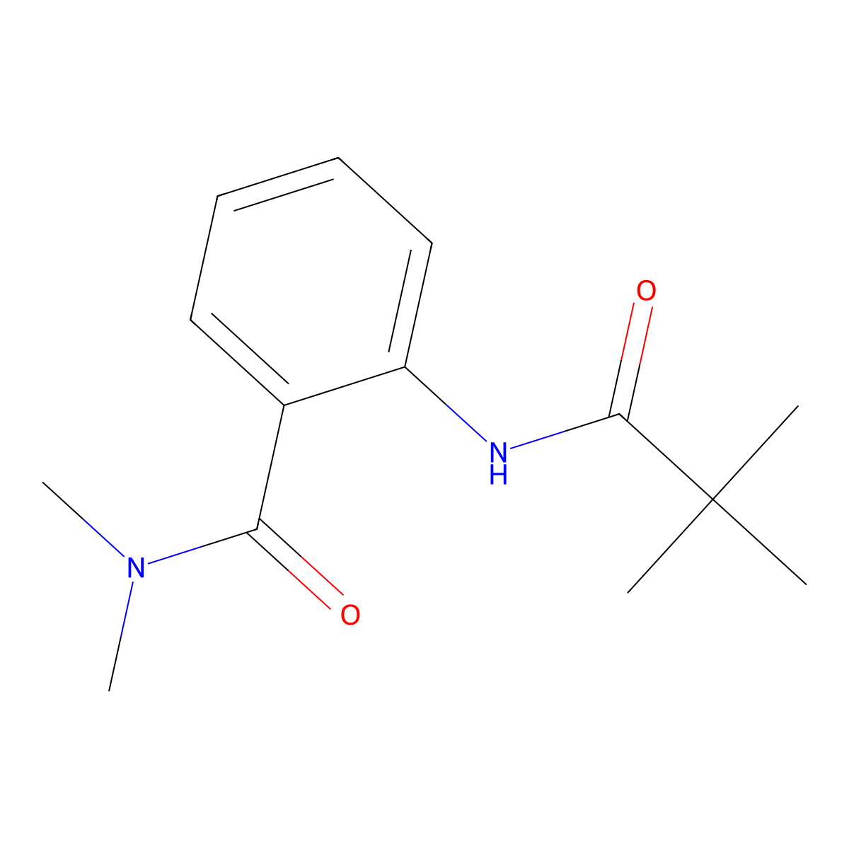 2-(2,2-dimethylpropanoylamino)-N,N-dimethylbenzamide molecular structure, CAS 815614-33-6