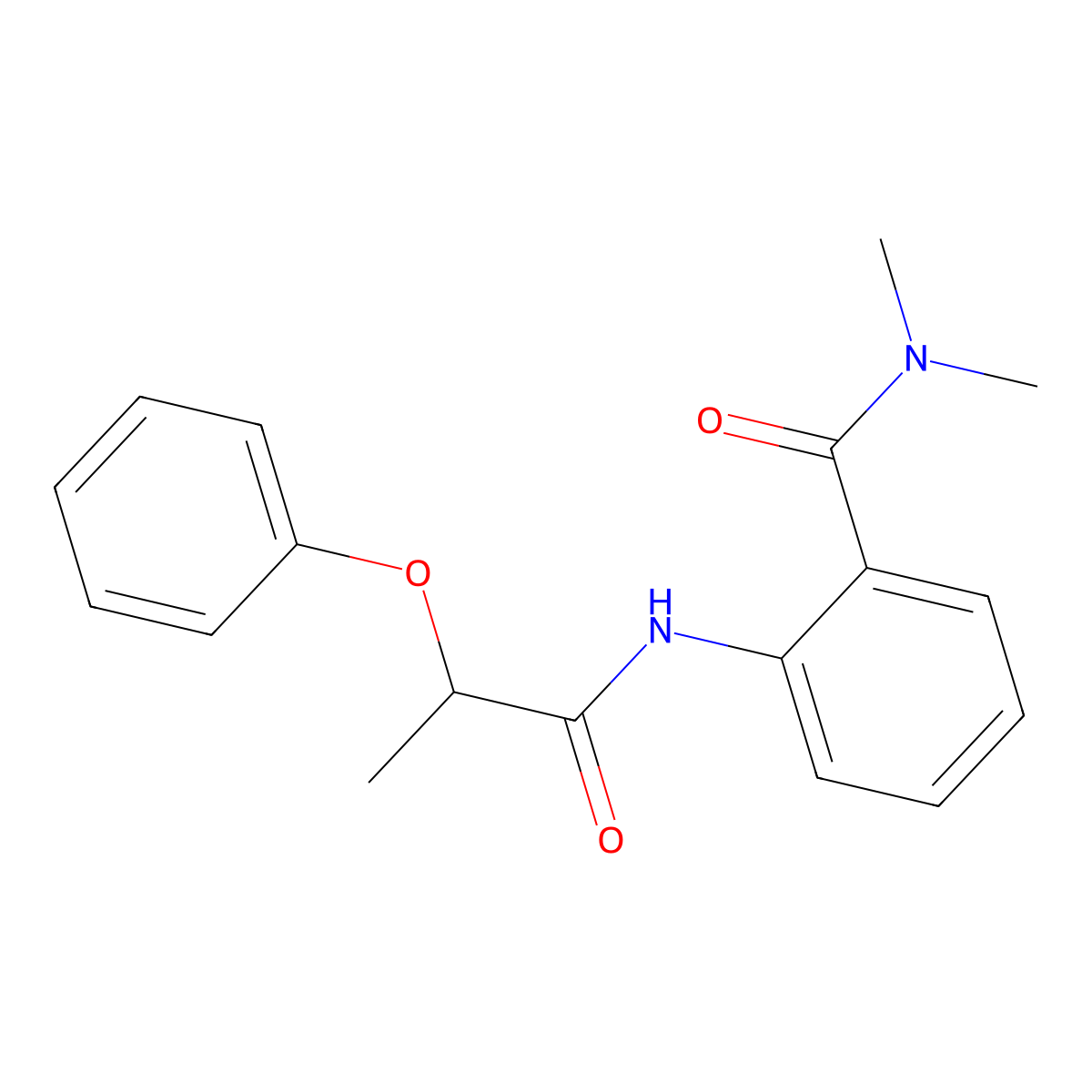N,N-dimethyl-2-(2-phenoxypropanoylamino)benzamide molecular structure, CAS 815614-43-8