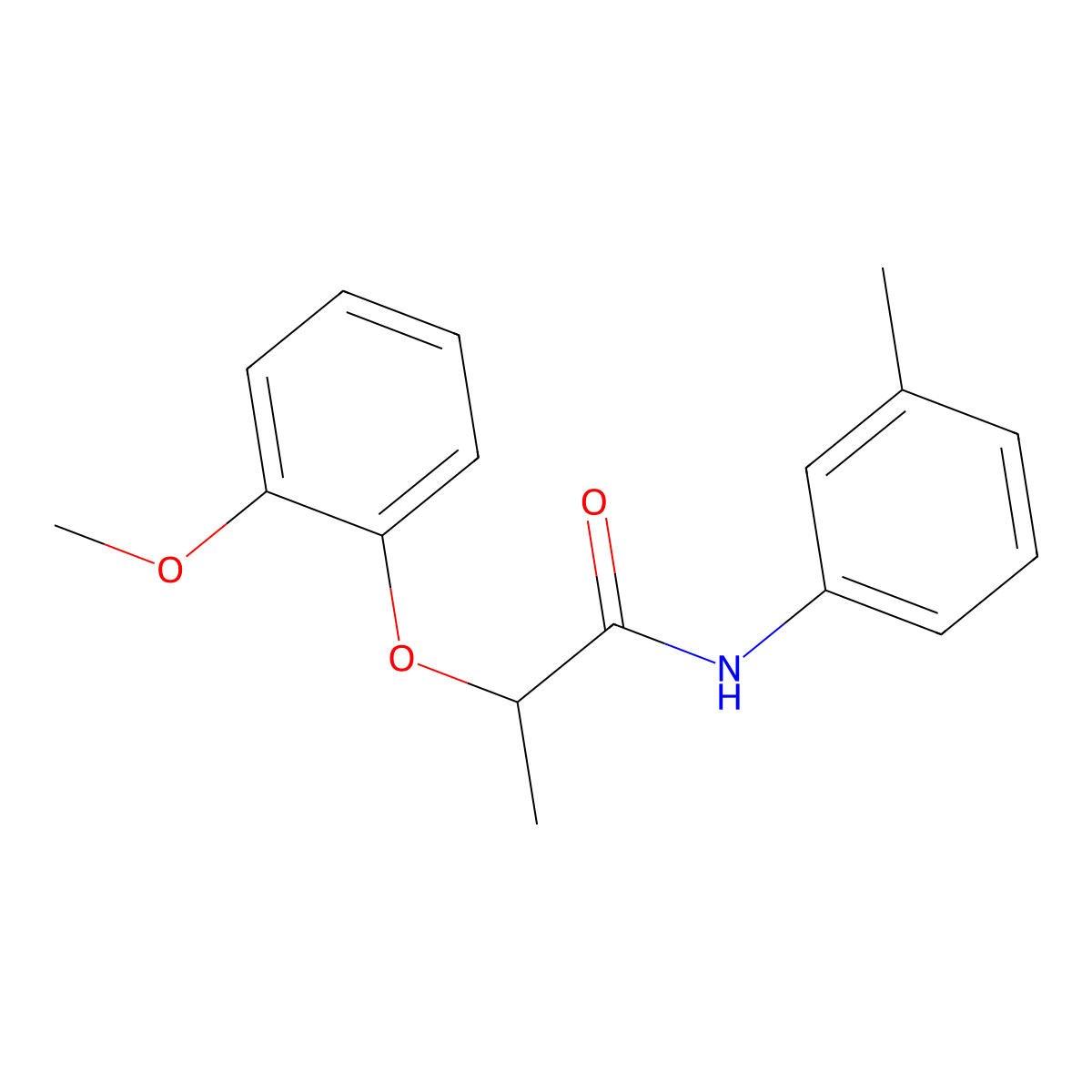 2-(2-methoxyphenoxy)-N-(3-methylphenyl)propanamide molecular structure, CAS 815617-06-2