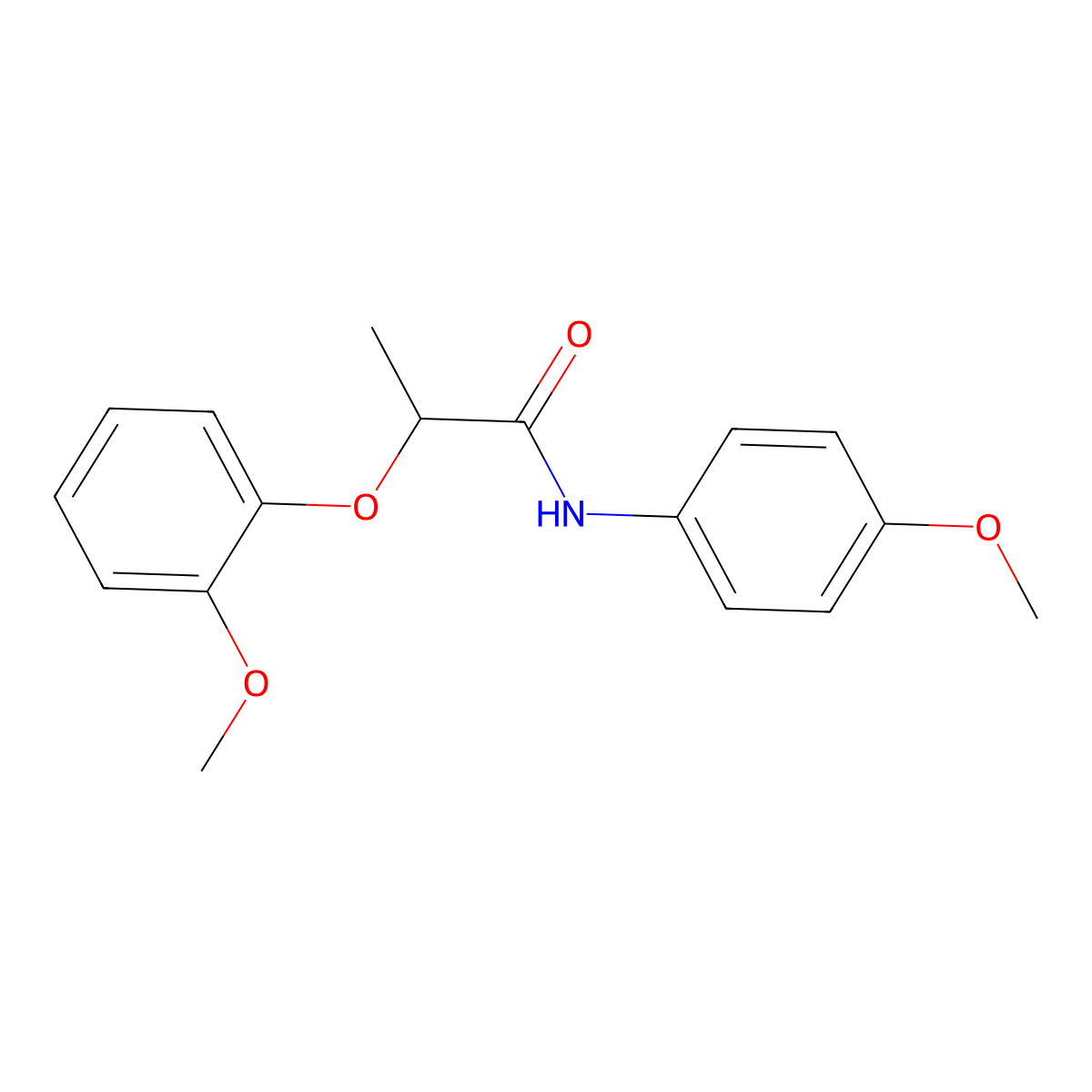 2-(2-methoxyphenoxy)-N-(4-methoxyphenyl)propanamide molecular structure, CAS 815617-24-4
