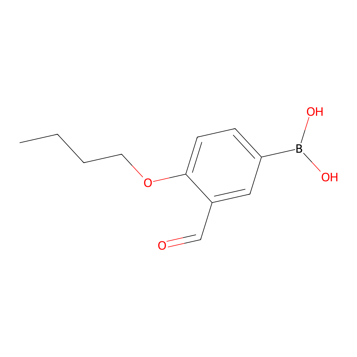 (4-Butoxy-3-formylphenyl)boronic acid molecular structure, CAS 815619-87-5