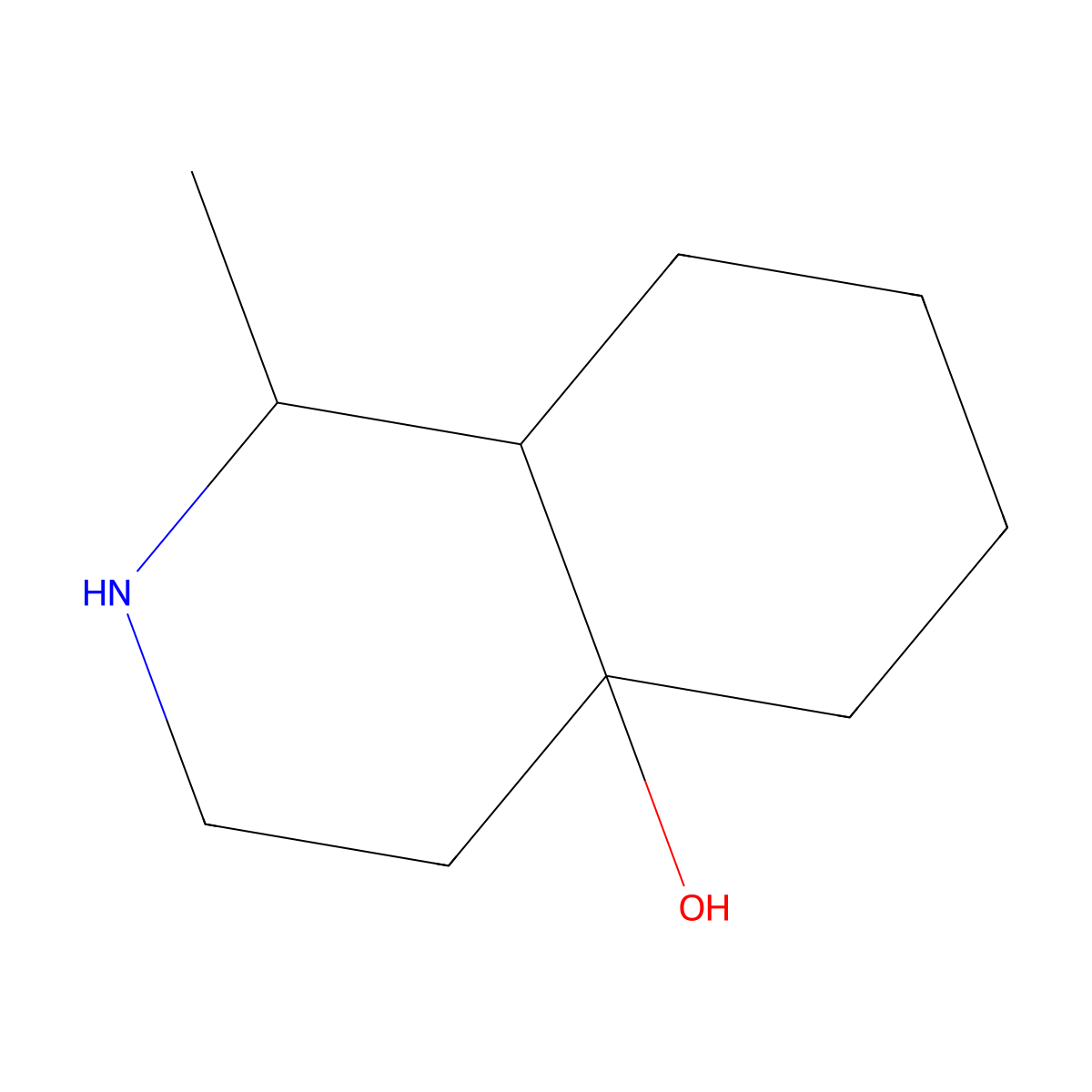 1-Methyl-octahydro-isoquinolin-4a-ol molecular structure, CAS 81562-79-0