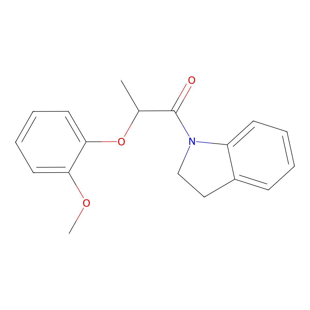 1-[2-(2-Methoxyphenoxy)propanoyl]indoline molecular structure, CAS 815620-84-9