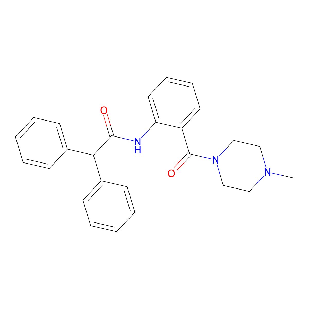 N-{2-[(4-methyl-1-piperazinyl)carbonyl]phenyl}-2,2-diphenylacetamide molecular structure, CAS 815622-99-2