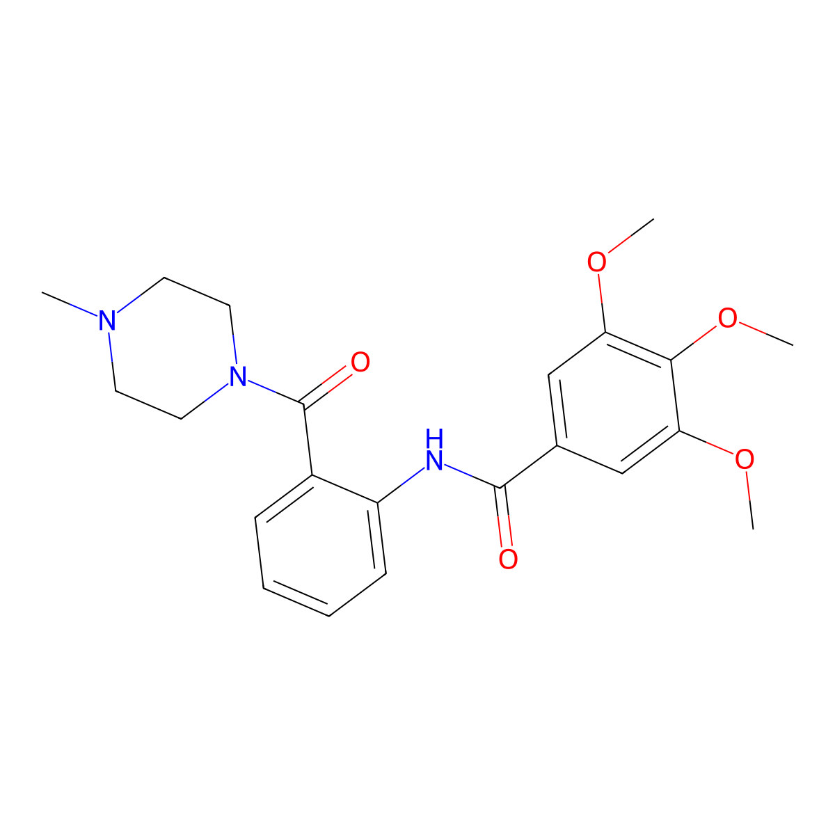 3,4,5-trimethoxy-N-{2-[(4-methyl-1-piperazinyl)carbonyl]phenyl}benzamide molecular structure, CAS 815623-08-6