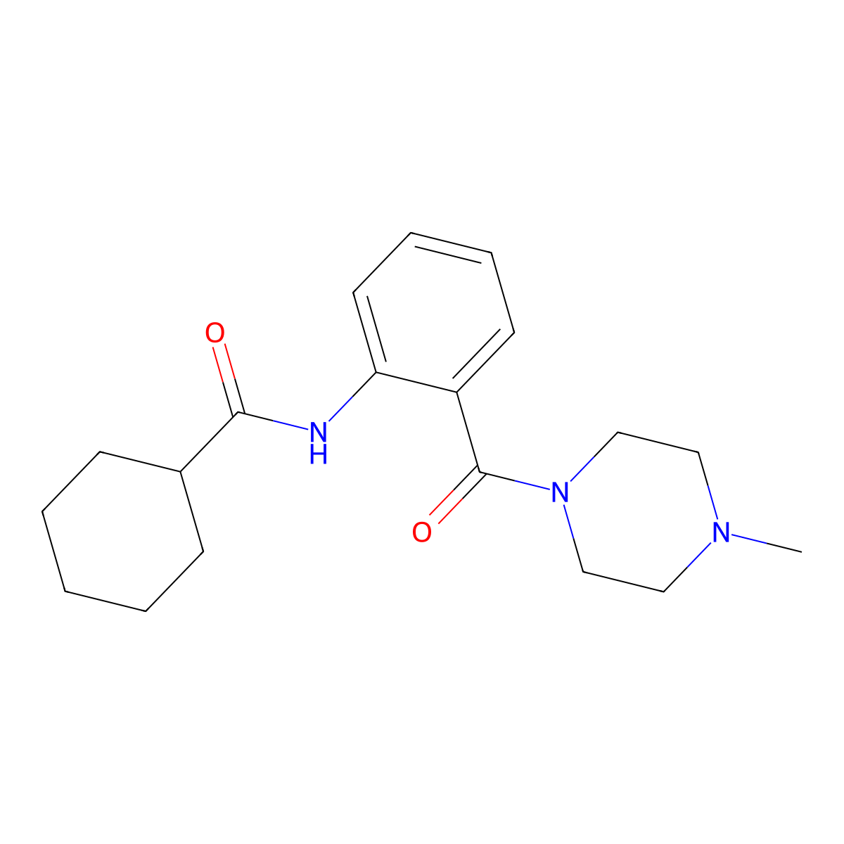 N-[2-(4-methylpiperazine-1-carbonyl)phenyl]cyclohexanecarboxamide molecular structure, CAS 815623-17-7