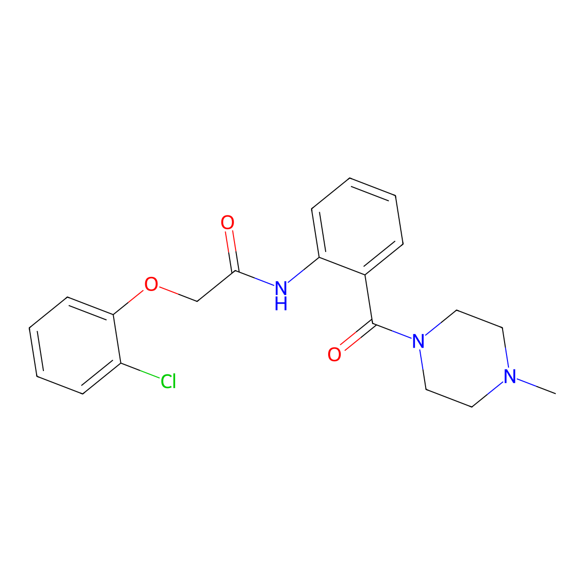 2-(2-chlorophenoxy)-N-[2-(4-methylpiperazine-1-carbonyl)phenyl]acetamide molecular structure, CAS 815623-29-1