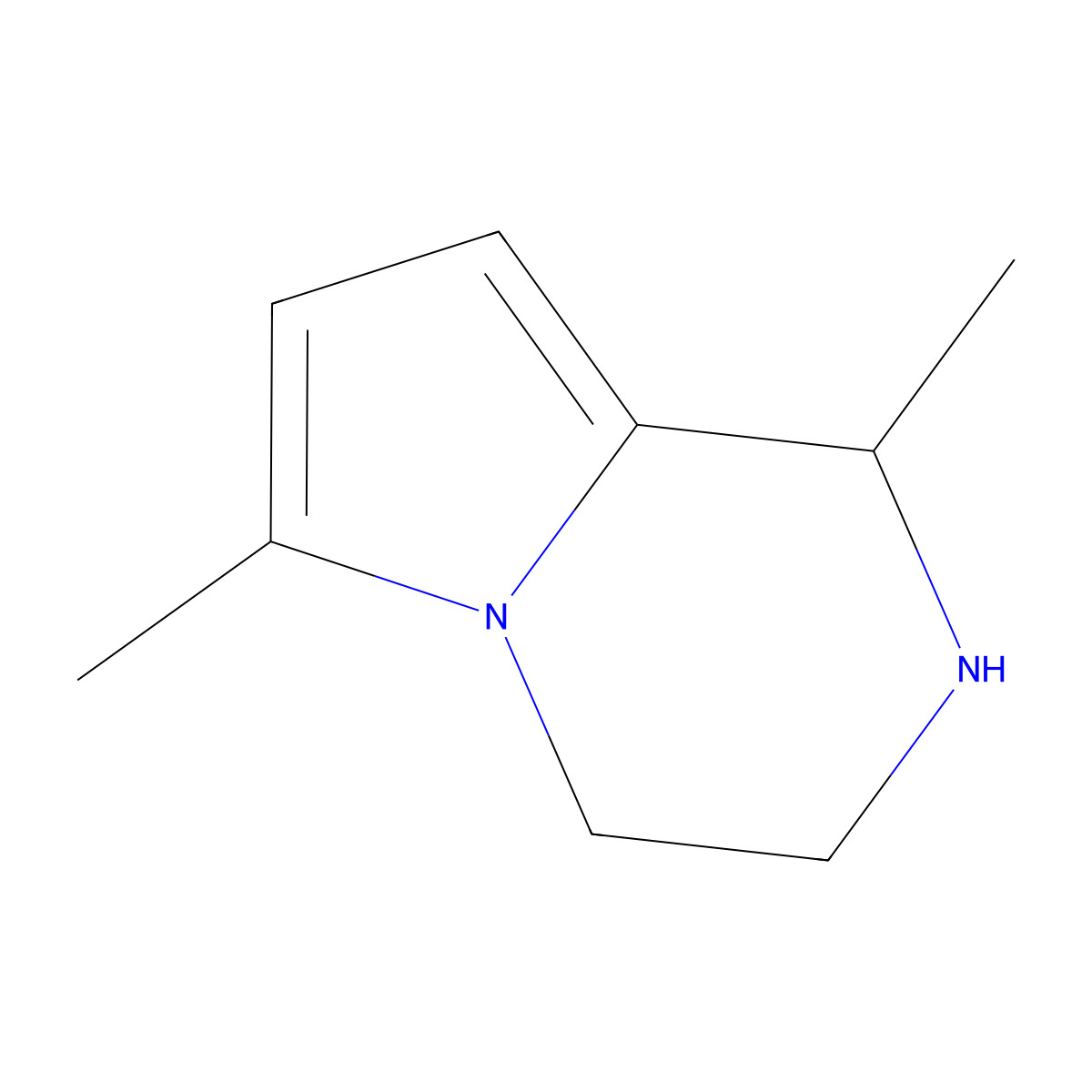 1,6-dimethyl-1H,2H,3H,4H-pyrrolo[1,2-a]pyrazine molecular structure, CAS 815632-27-0