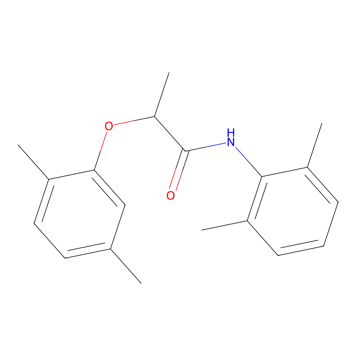 2-(2,5-dimethylphenoxy)-N-(2,6-dimethylphenyl)propanamide molecular structure, CAS 815648-57-8