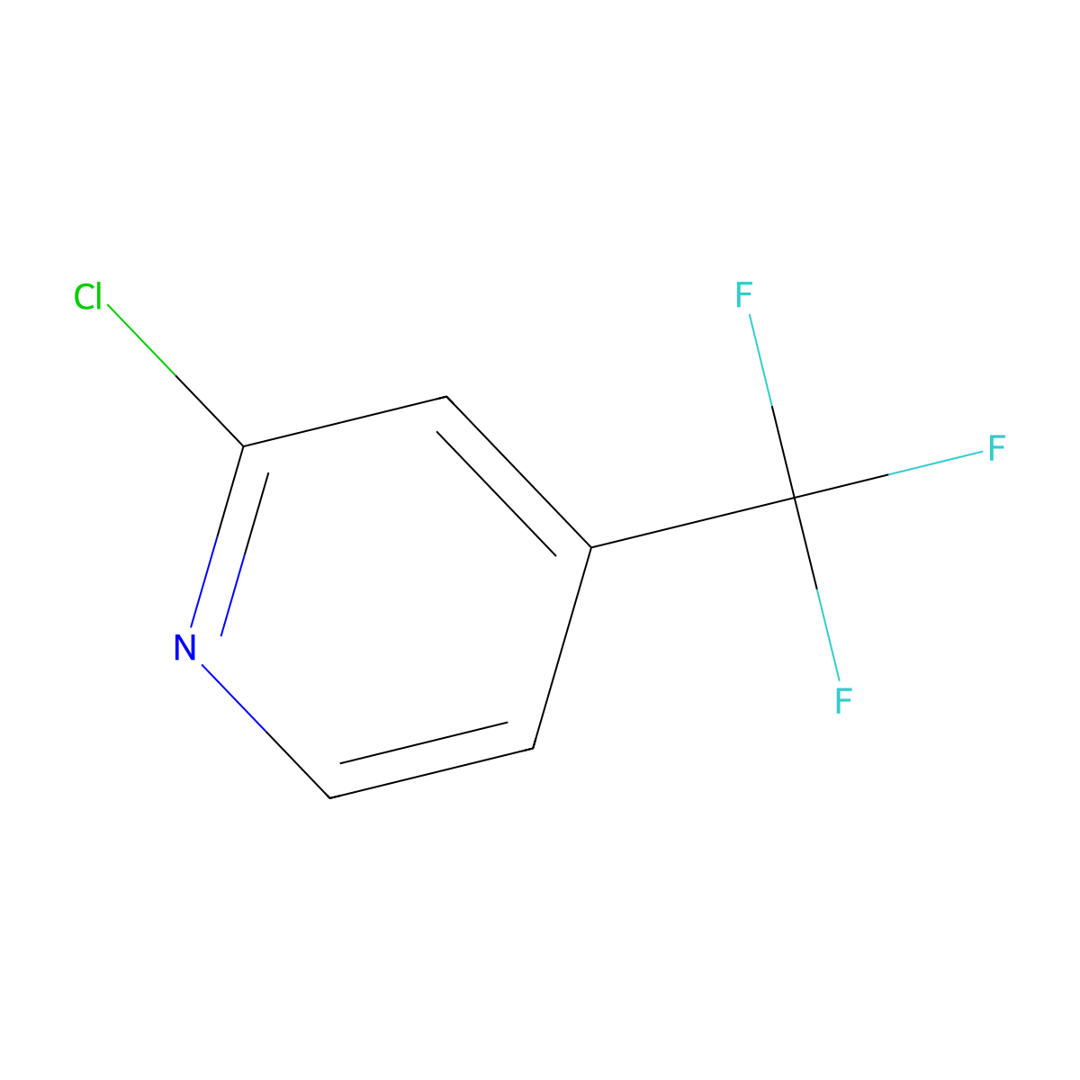 2-Chloro-4-(trifluoromethyl)pyridine molecular structure, CAS 81565-18-6