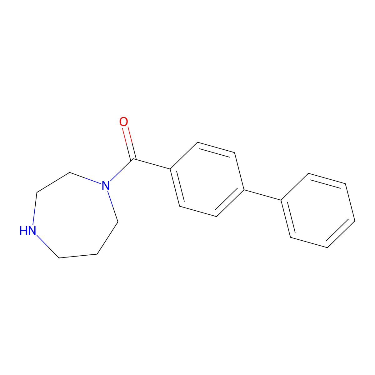 1-{[1,1'-Biphenyl]-4-carbonyl}-1,4-diazepane molecular structure, CAS 815650-69-2
