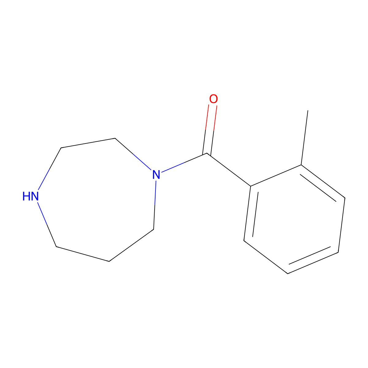 1,4-Diazepan-1-yl(2-methylphenyl)methanone molecular structure, CAS 815650-72-7