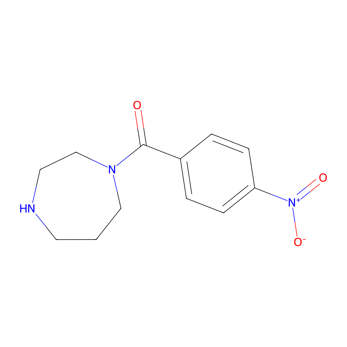 1-(4-Nitrobenzoyl)-1,4-diazepane molecular structure, CAS 815650-76-1