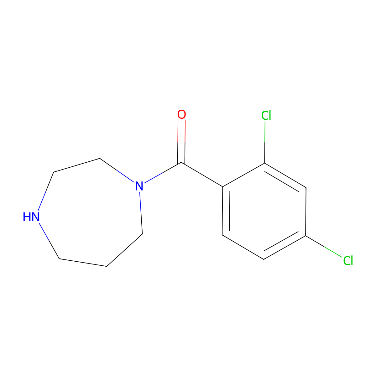1-(2,4-Dichlorobenzoyl)-1,4-diazepane molecular structure, CAS 815650-78-3