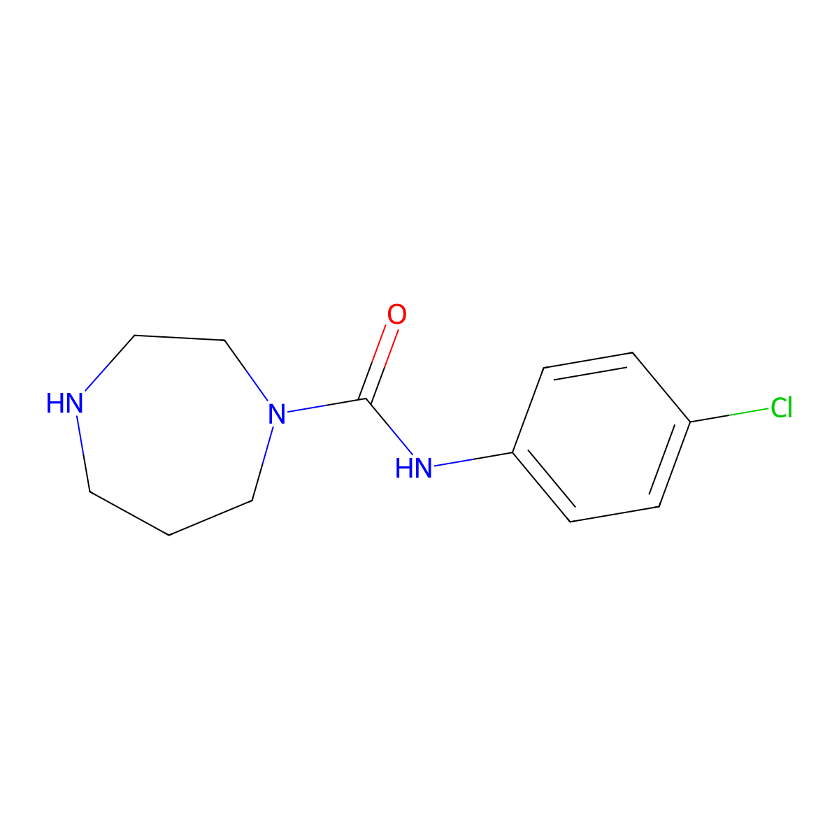 N-(4-chlorophenyl)-1,4-diazepane-1-carboxamide molecular structure, CAS 815650-80-7