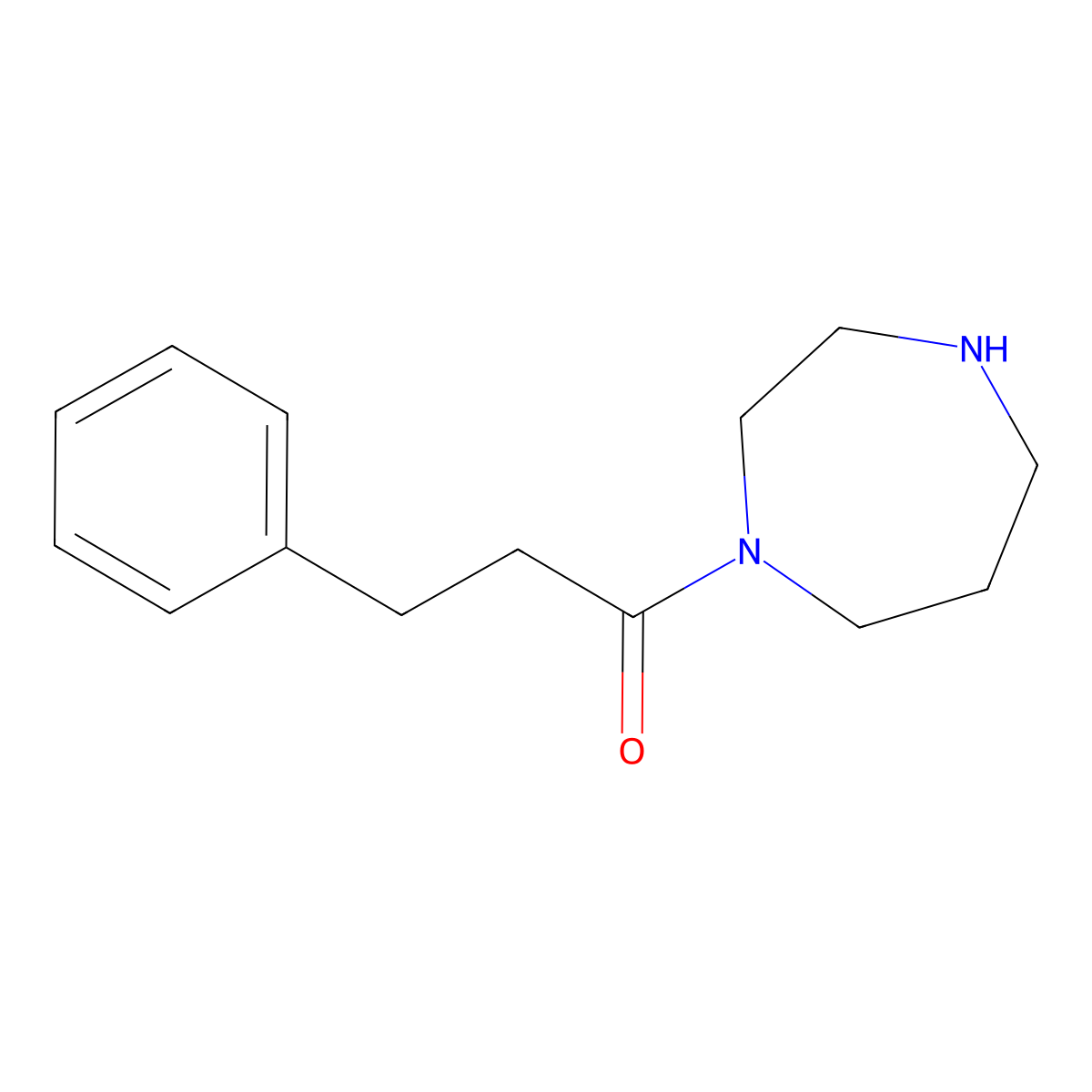 1-(1,4-Diazepan-1-yl)-3-phenylpropan-1-one molecular structure, CAS 815650-82-9