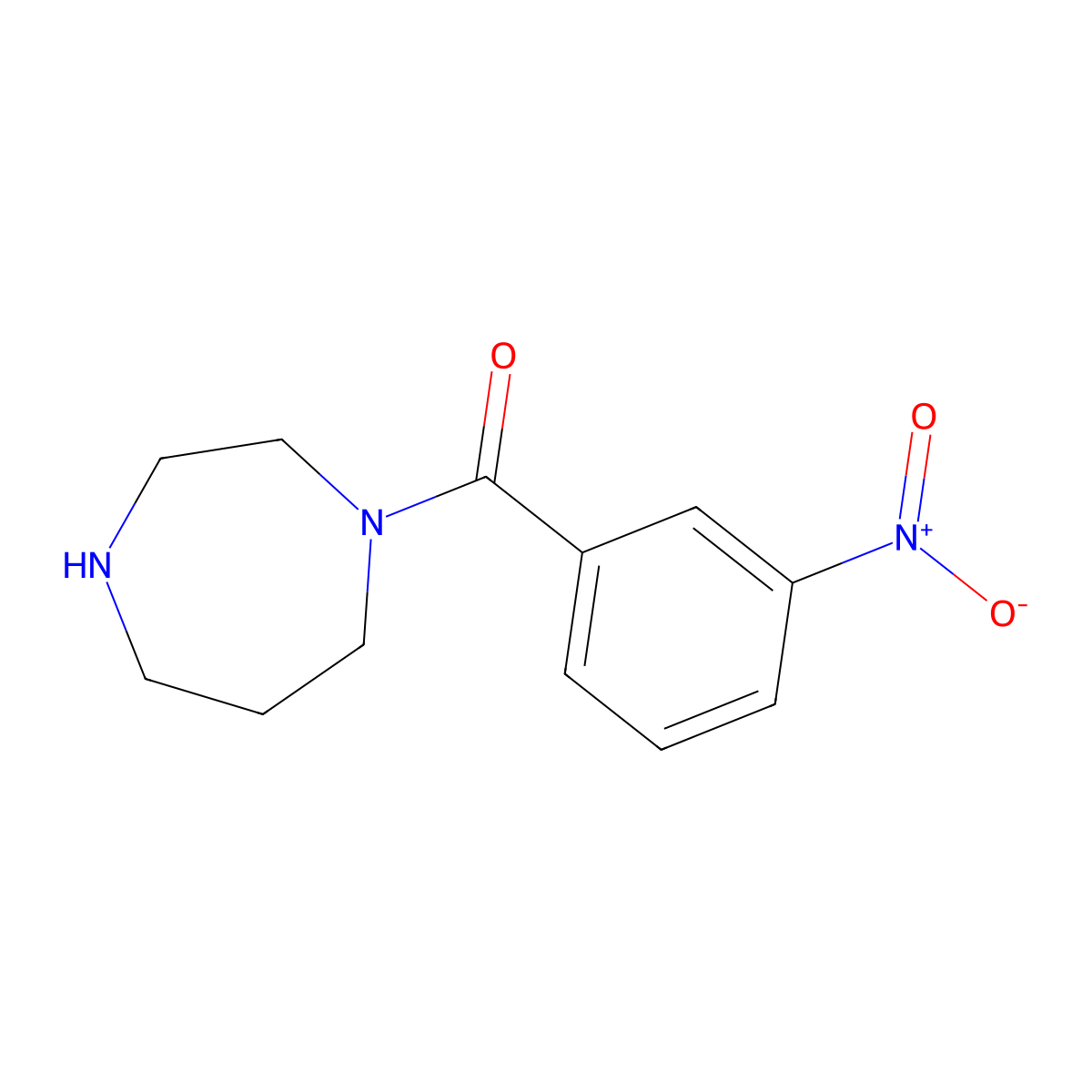 1-(3-Nitrobenzoyl)-1,4-diazepane molecular structure, CAS 815650-84-1