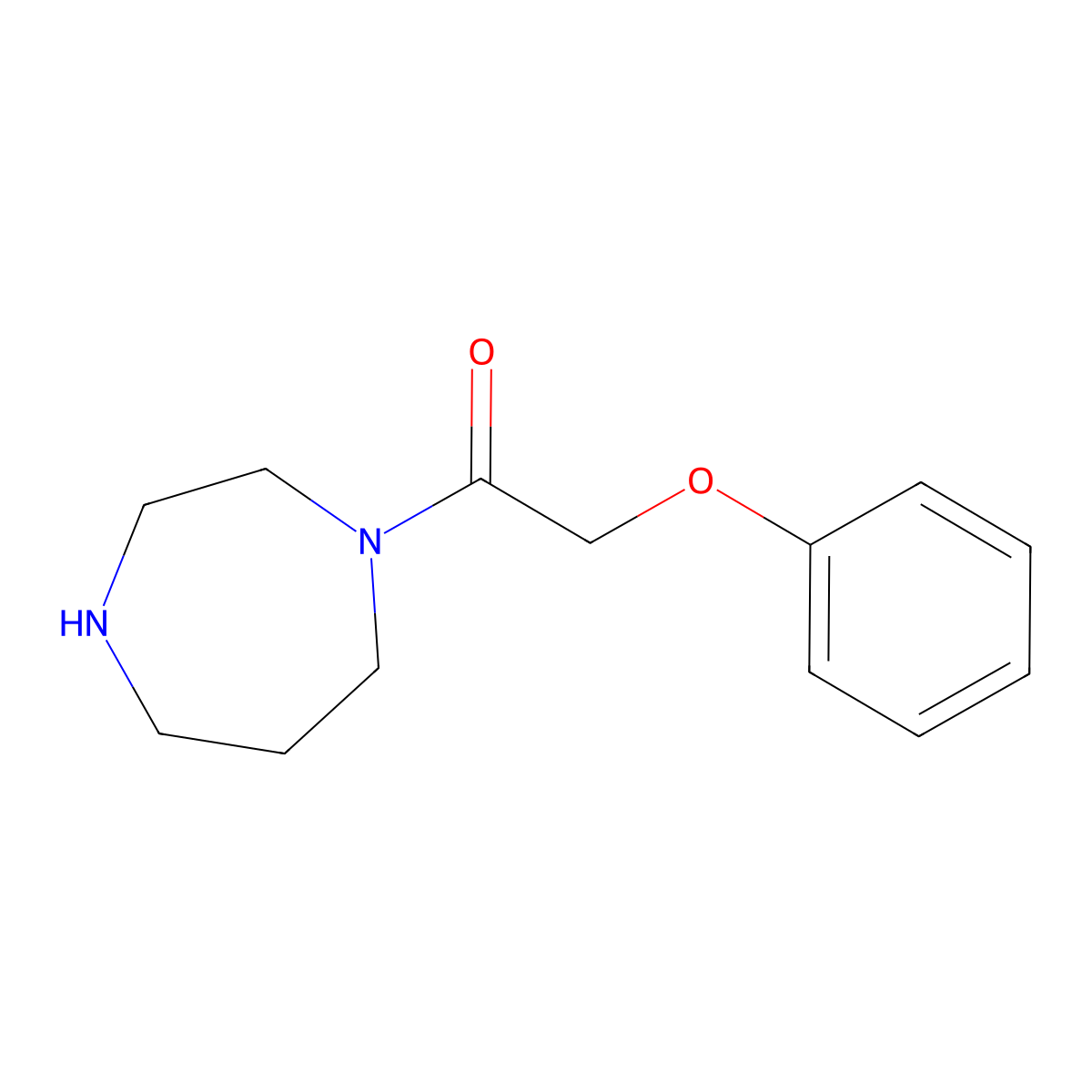 1-(Hexahydro-1H-1,4-diazepin-1-yl)-2-phenoxyethanone molecular structure, CAS 815650-85-2
