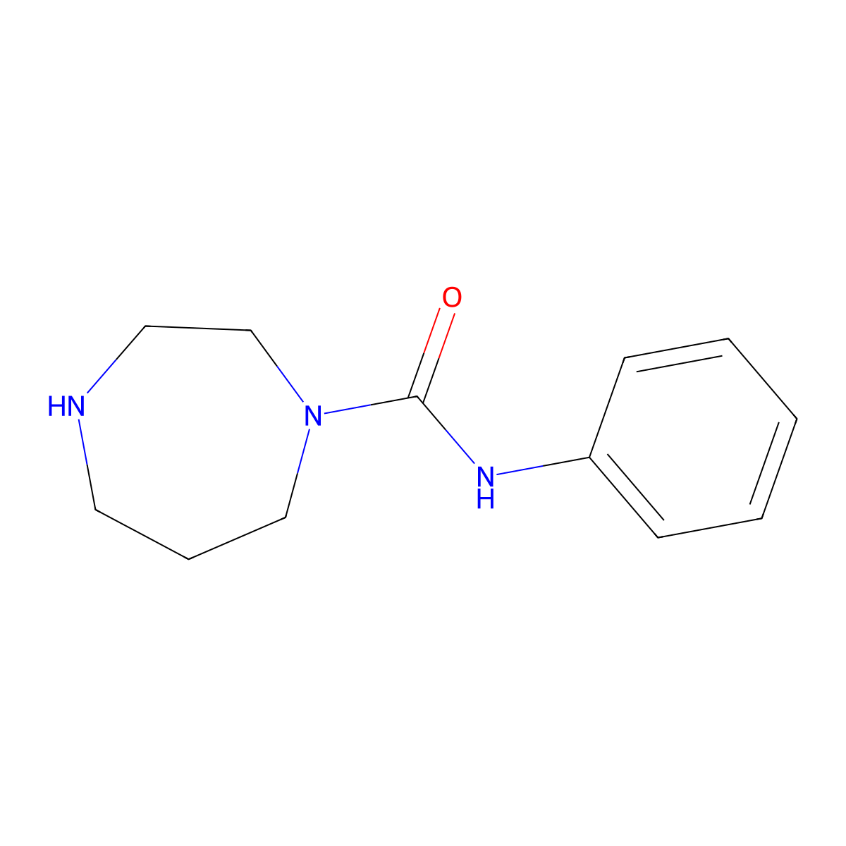 N-phenyl-1,4-diazepane-1-carboxamide molecular structure, CAS 815650-89-6