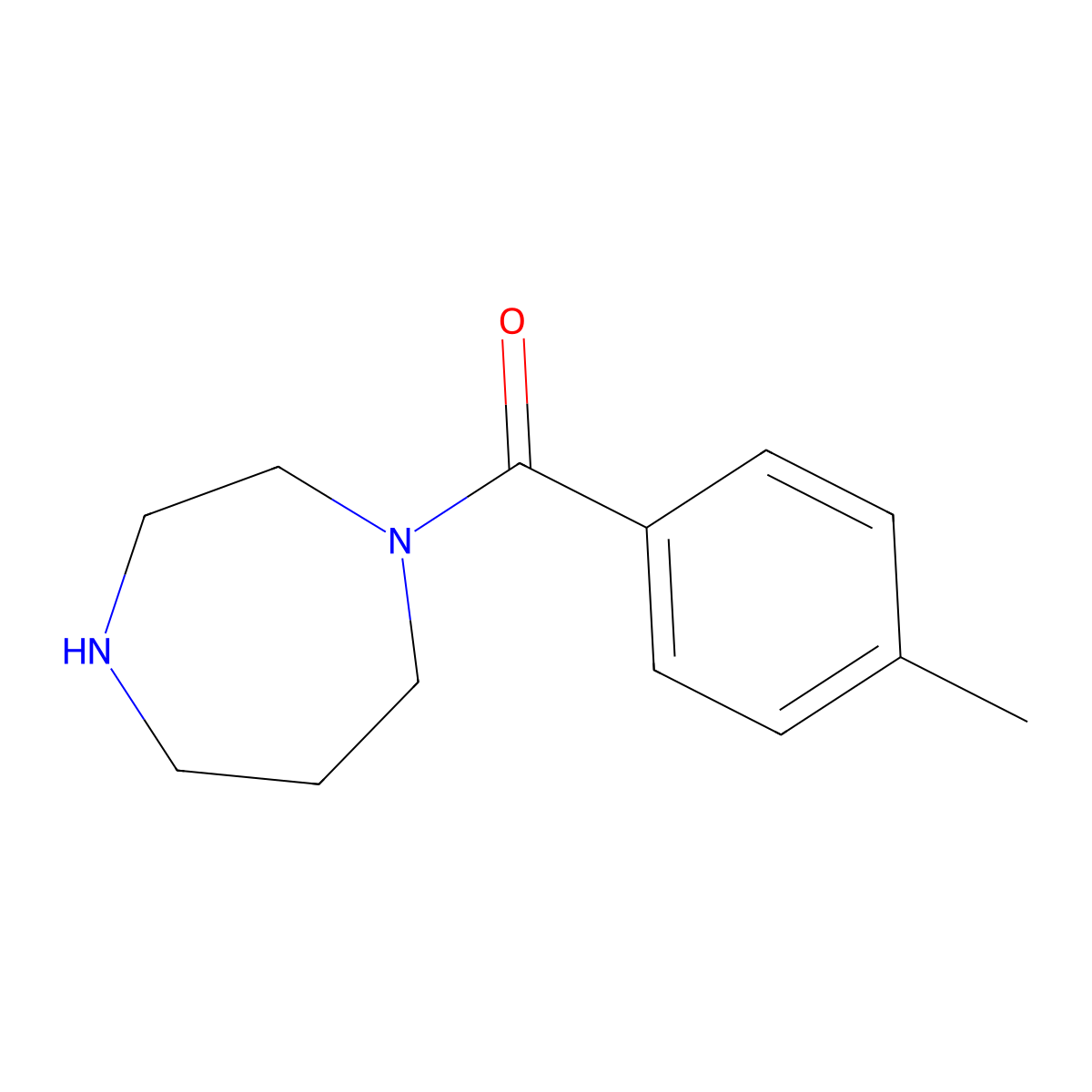 1,4-Diazepan-1-yl(4-methylphenyl)methanone molecular structure, CAS 815650-96-5
