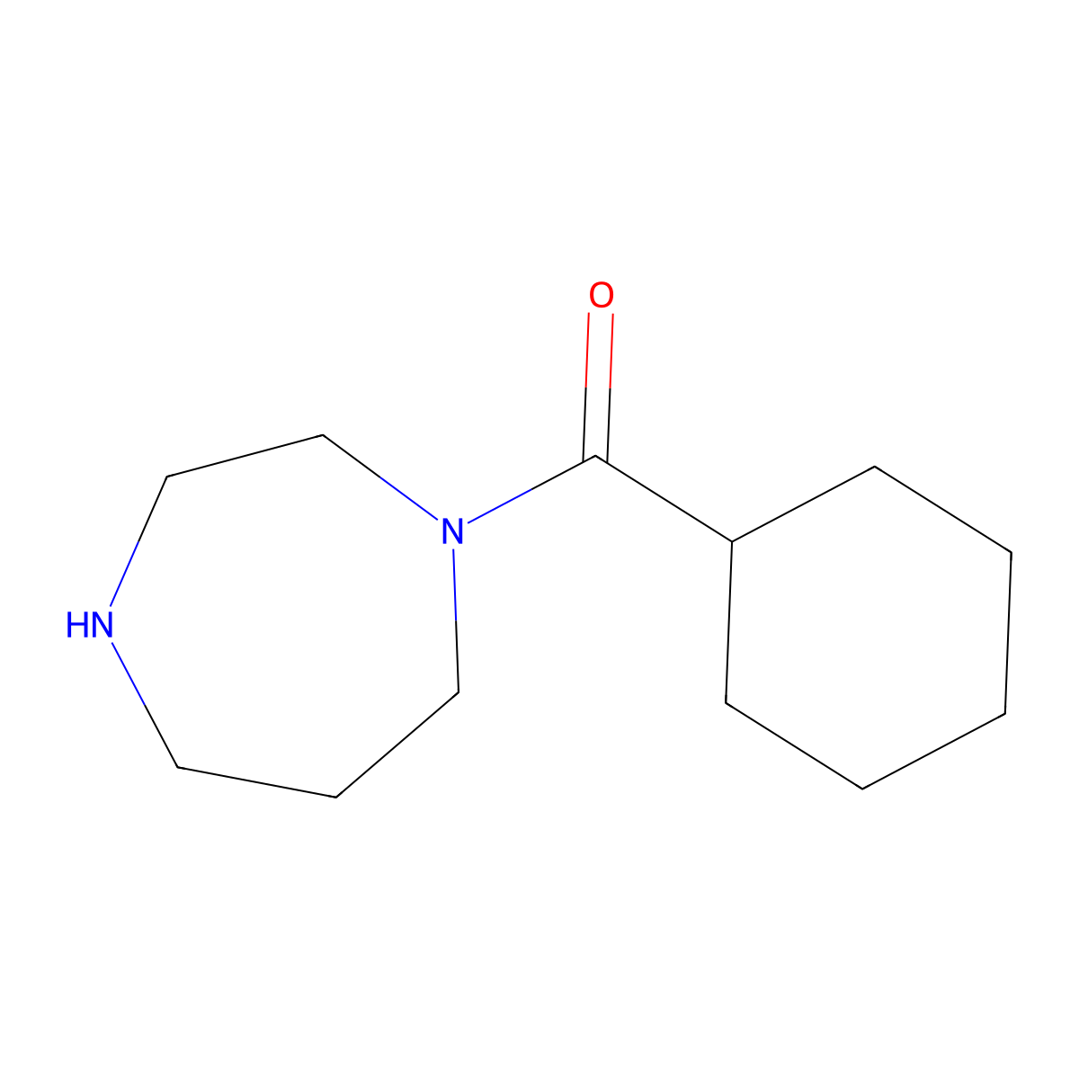 Cyclohexyl(1,4-diazepan-1-yl)methanone molecular structure, CAS 815651-06-0
