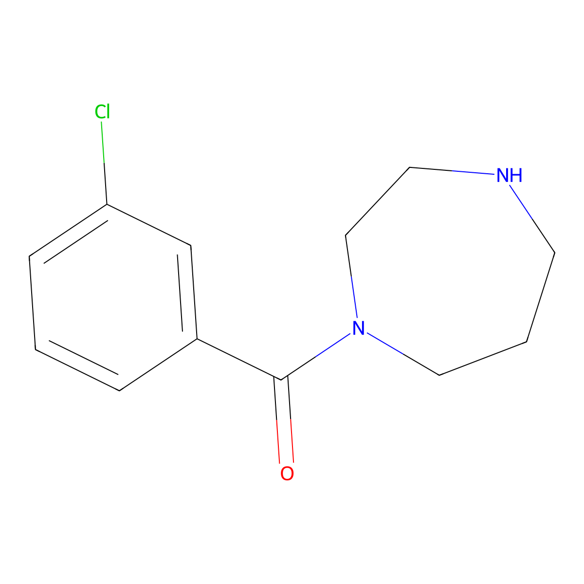 1-(3-Chlorobenzoyl)-1,4-diazepane molecular structure, CAS 815651-32-2