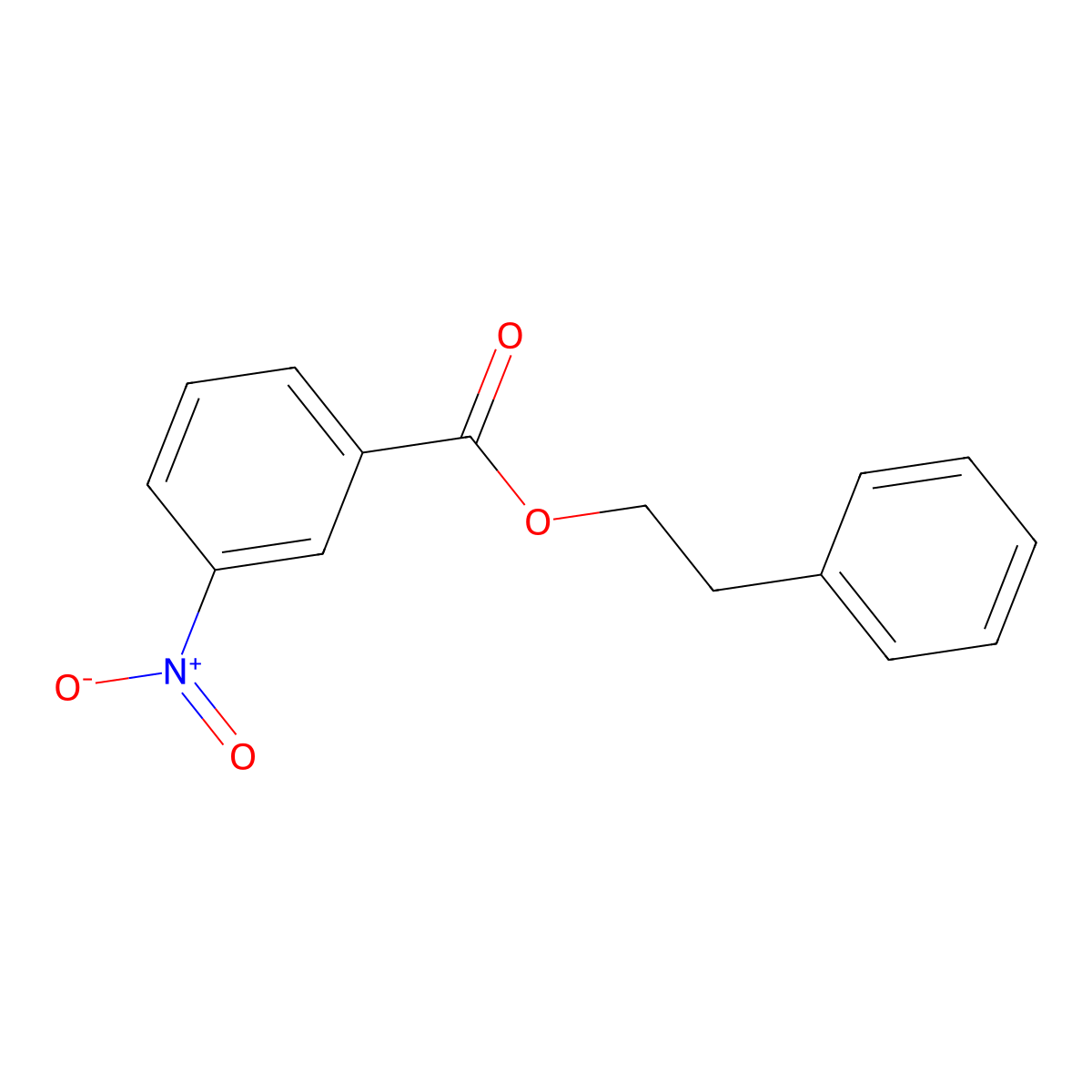 2-Phenylethyl 3-nitrobenzoate molecular structure, CAS 815651-42-4