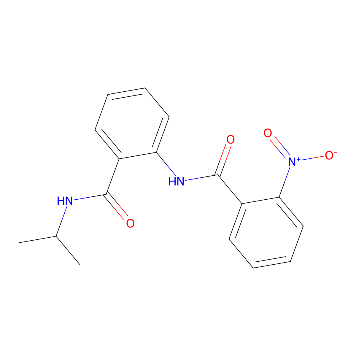 2-[(2-nitrobenzoyl)amino]-N-propan-2-ylbenzamide molecular structure, CAS 815651-71-9